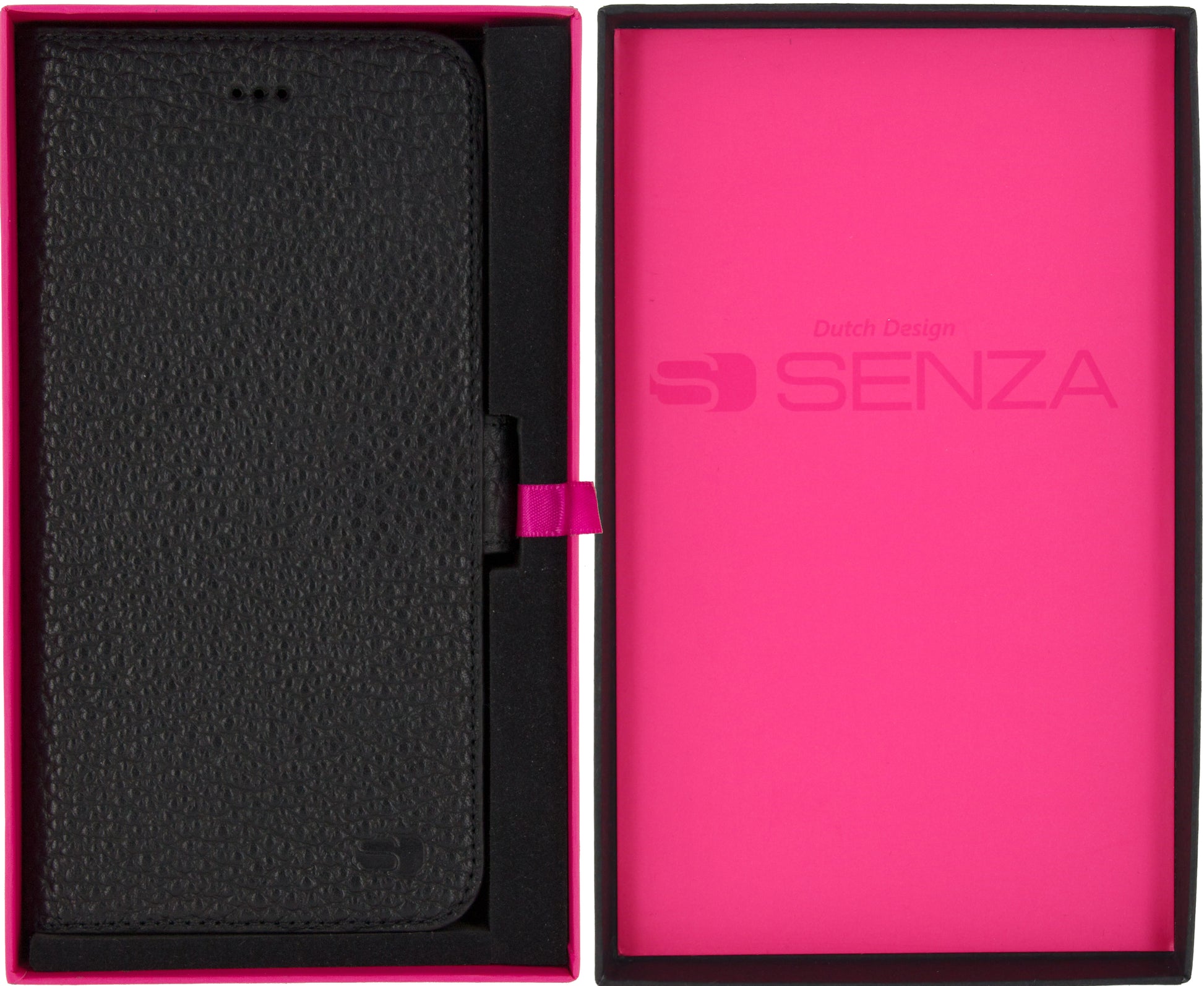 Senza Exquisite Leather Wallet Apple Iphone 7 Plus/8 Plus Intense Black