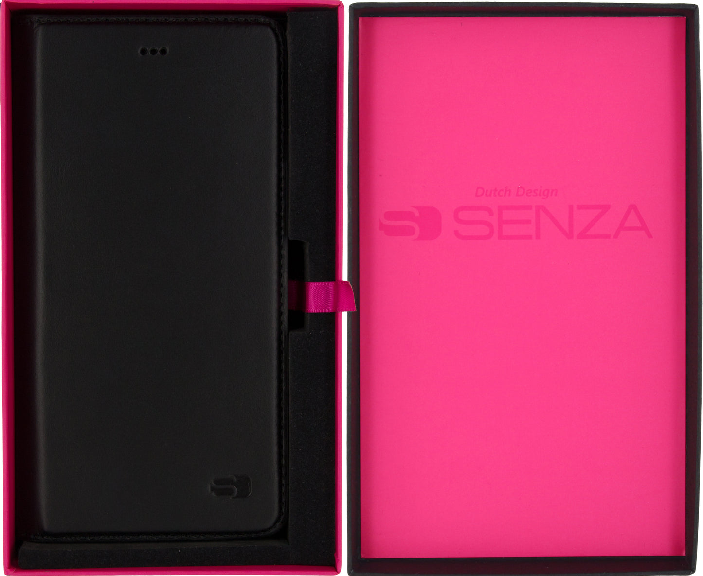 Senza Authentic Leather Booklet Apple Iphone 7 Plus/8 Plus Pure Black
