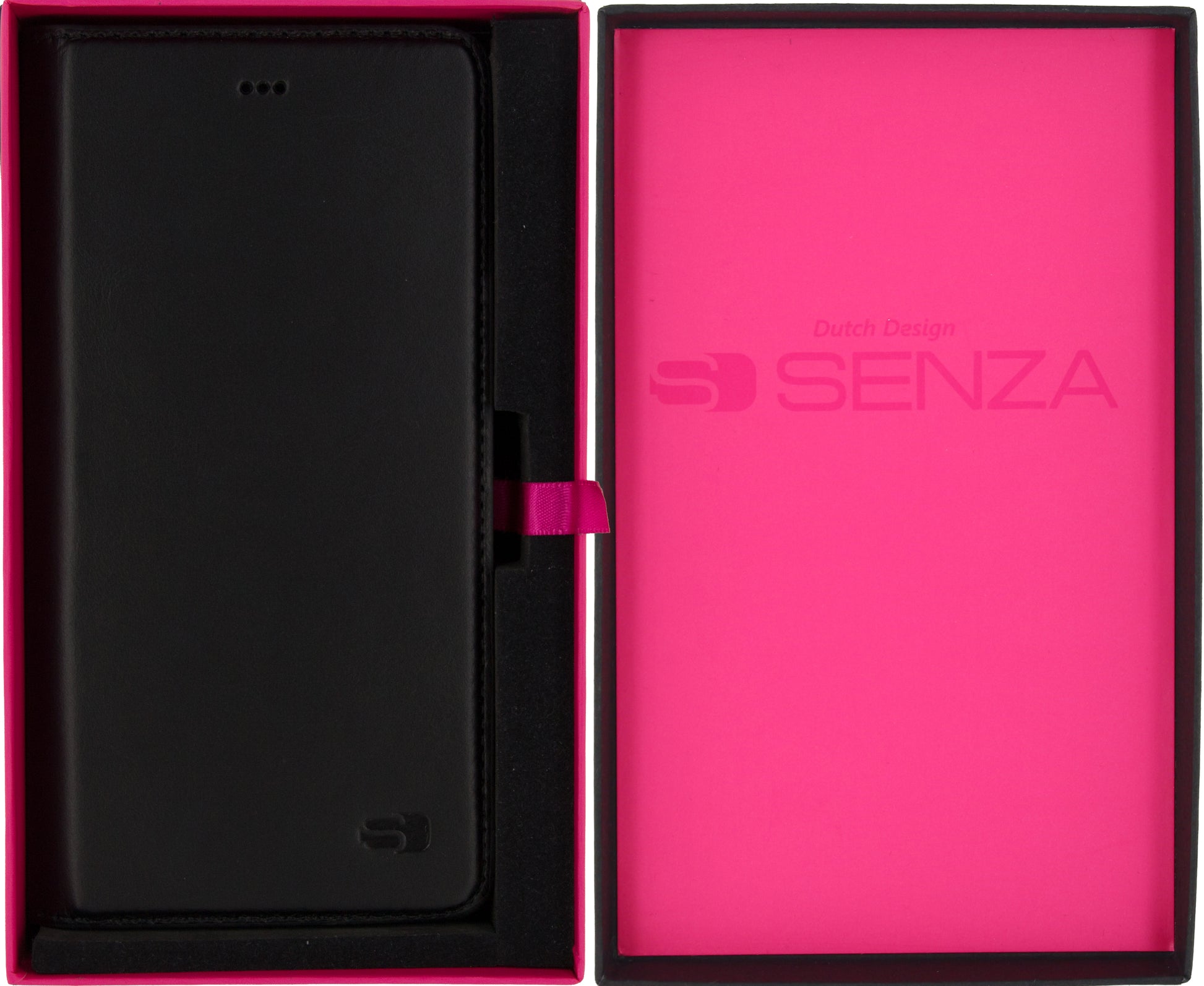 Senza Authentic Leather Booklet Apple Iphone 7 Plus/8 Plus Pure Black