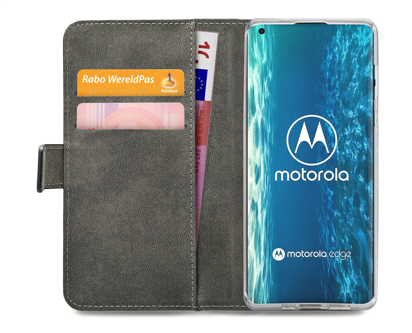 Mobilize Classic Gelly Wallet Book Case Motorola Edge Black