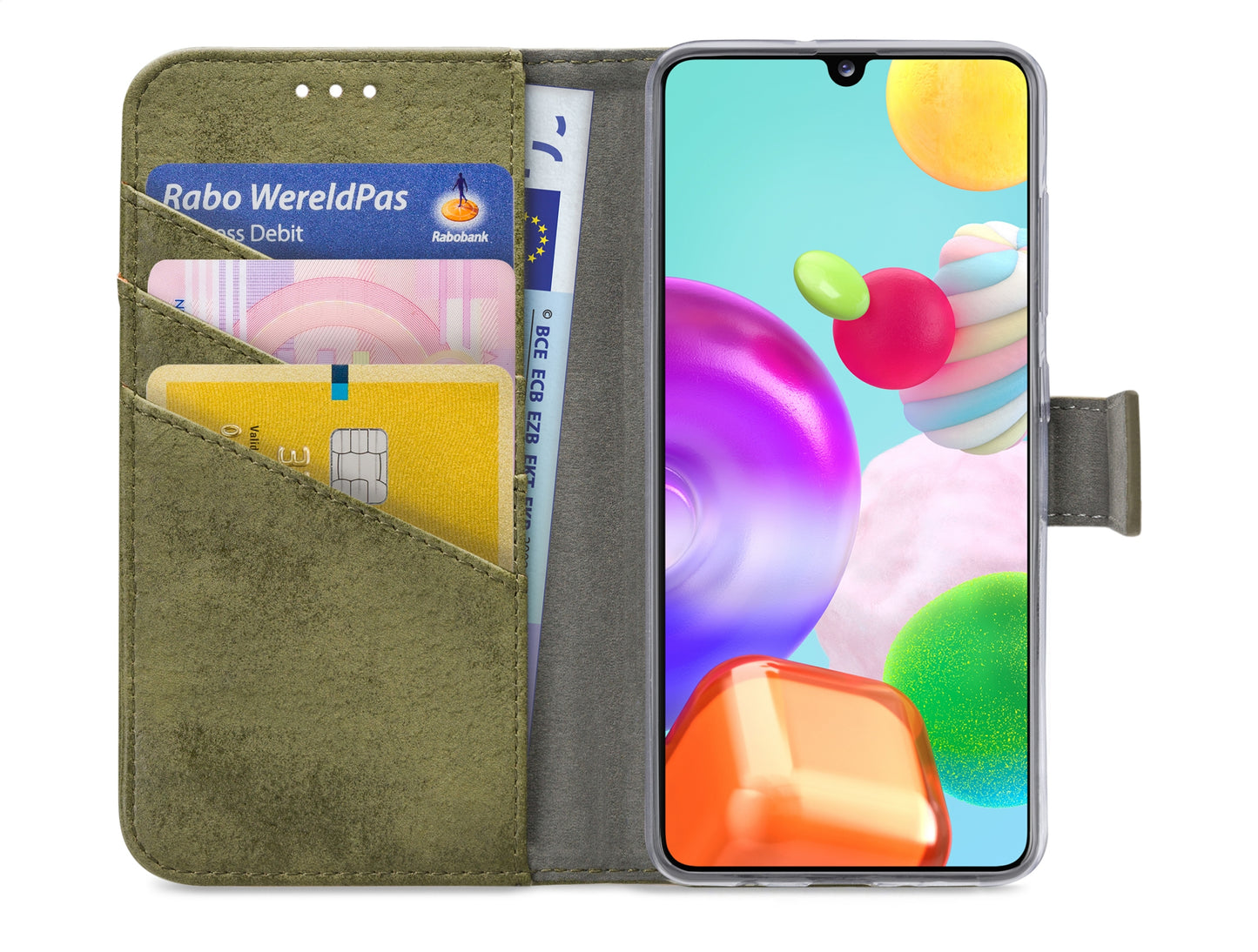 My Style Flex Wallet For Samsung Galaxy A41 Olive