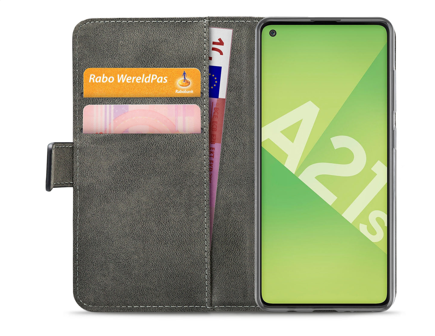 Mobilize Classic Gelly Wallet Book Case Samsung Galaxy A21S Black