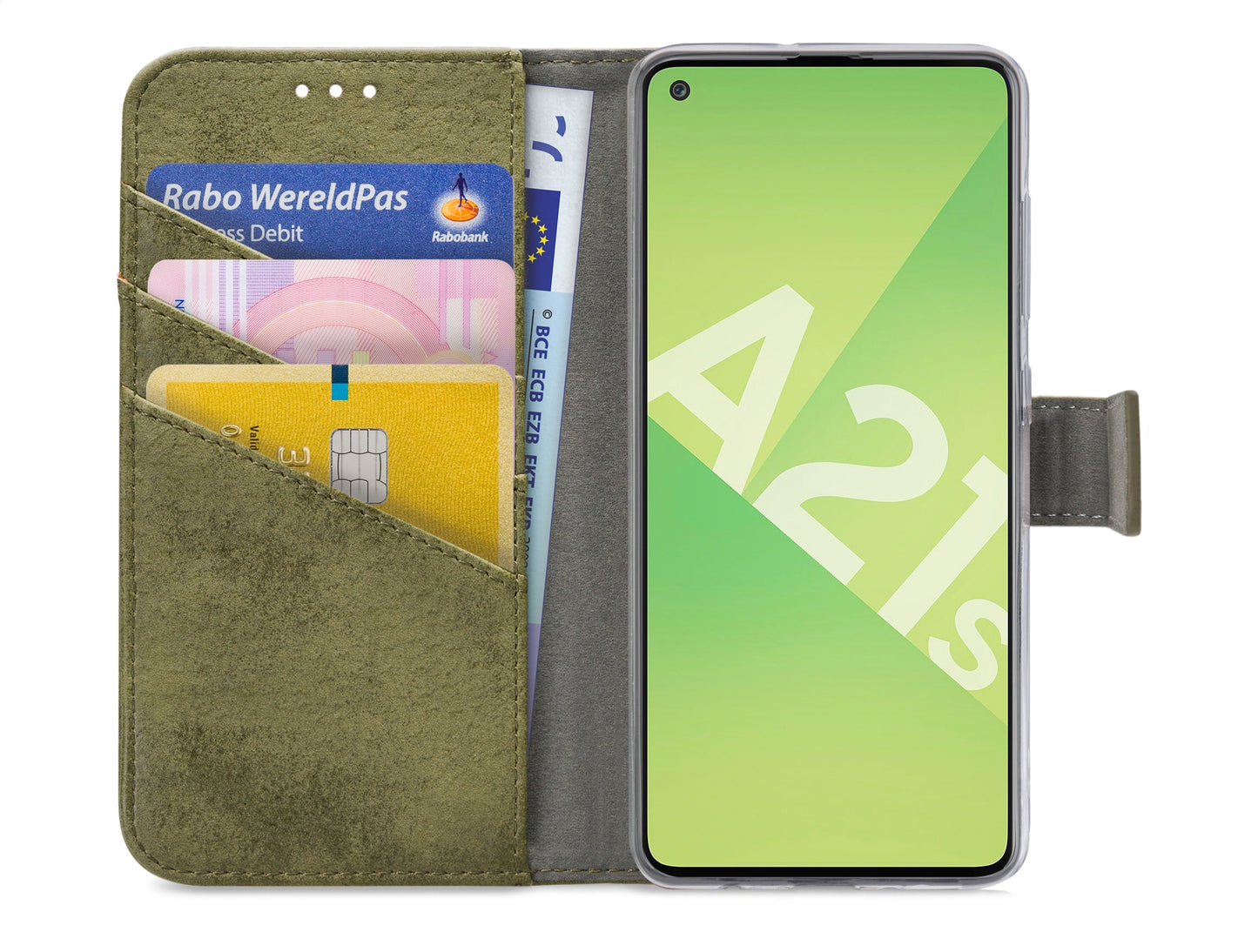 My Style Flex Wallet For Samsung Galaxy A21S Olive