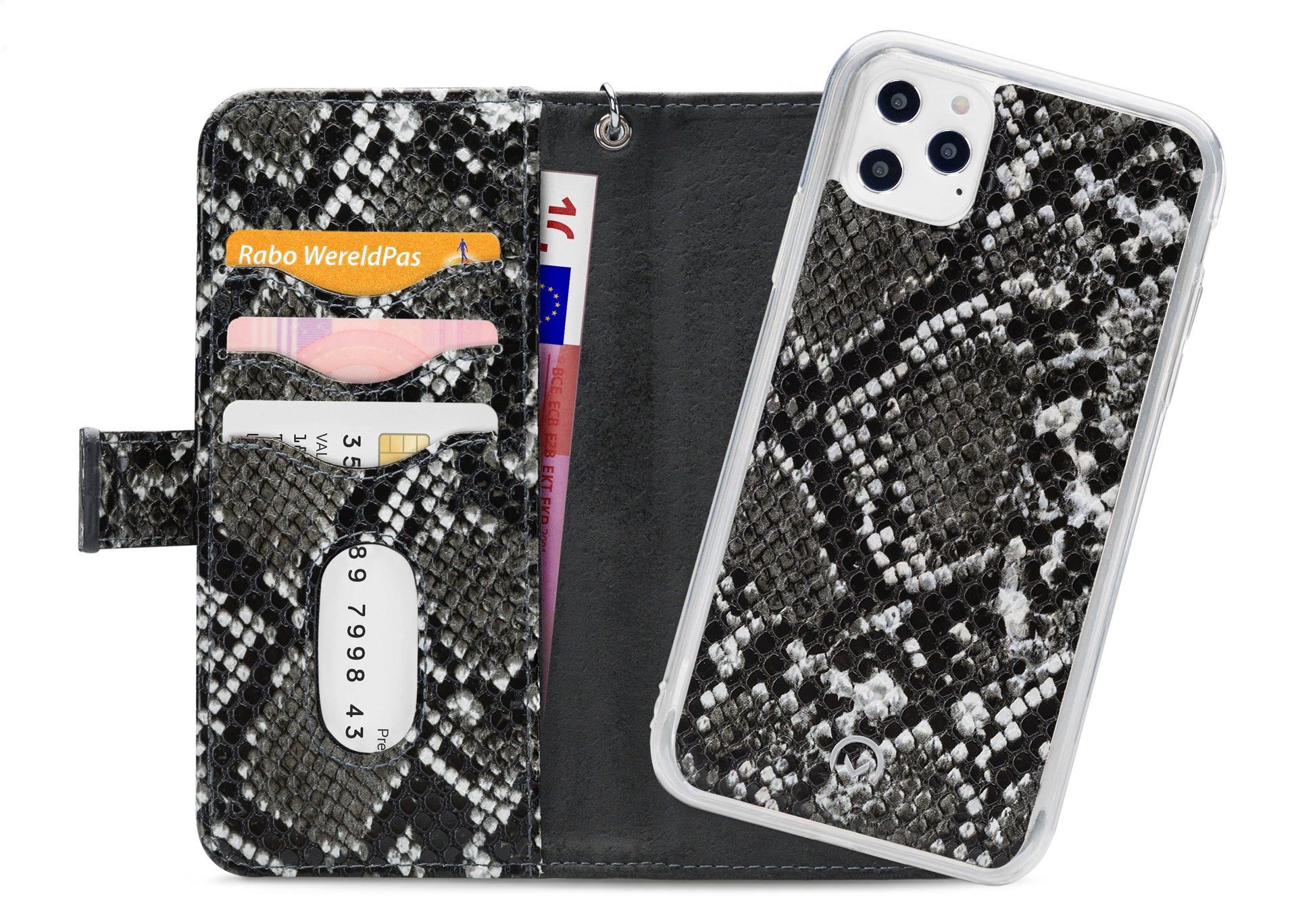 Mobilize 2In1 Magnet Zipper Case Apple Iphone 12 Pro Max Black/Snake