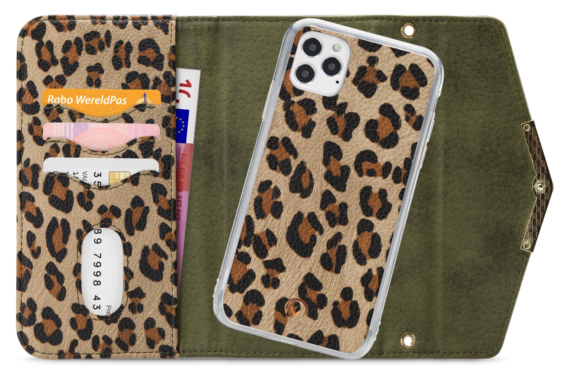 Mobilize 2In1 Gelly Clutch For Apple Iphone 12/12 Pro Green Leopard