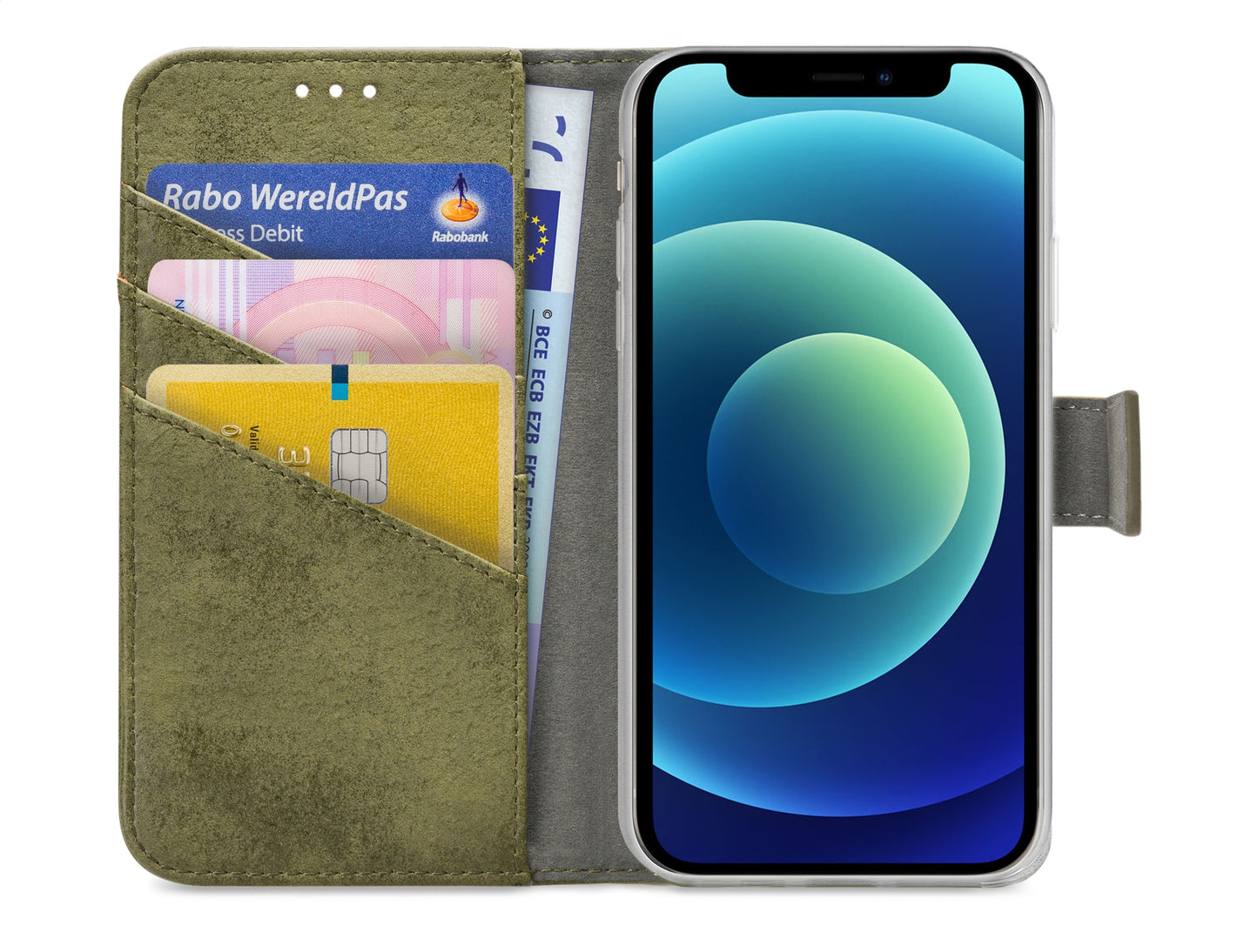 My Style Flex Wallet For Apple Iphone 12 Mini Olive