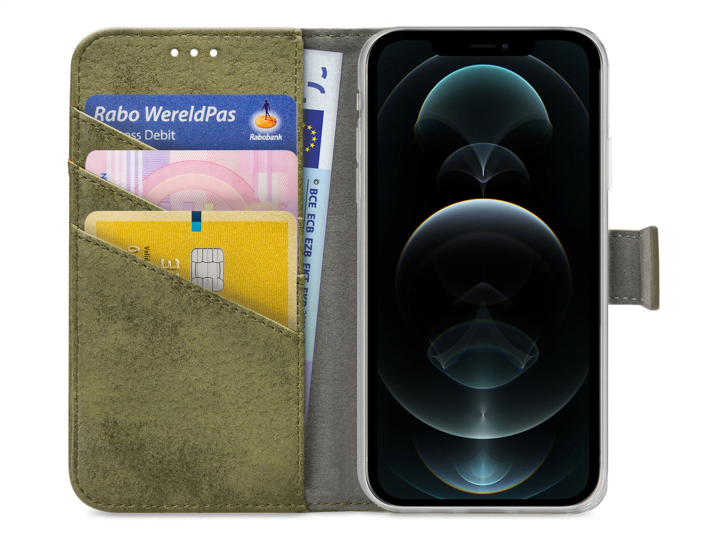 My Style Flex Wallet For Apple Iphone 12 Pro Max Olive