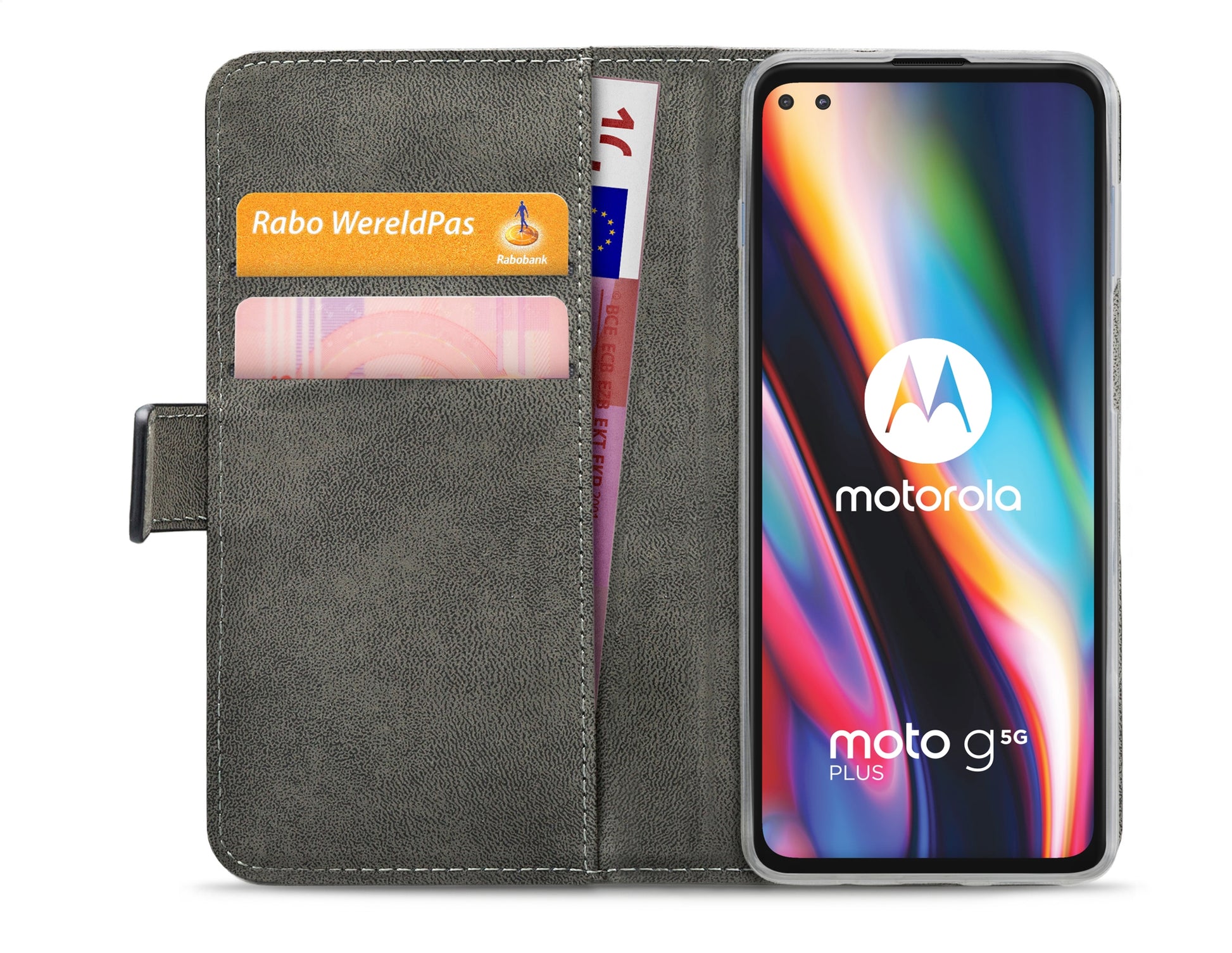 Mobilize Classic Gelly Wallet Book Case Motorola Moto G 5G Plus Black