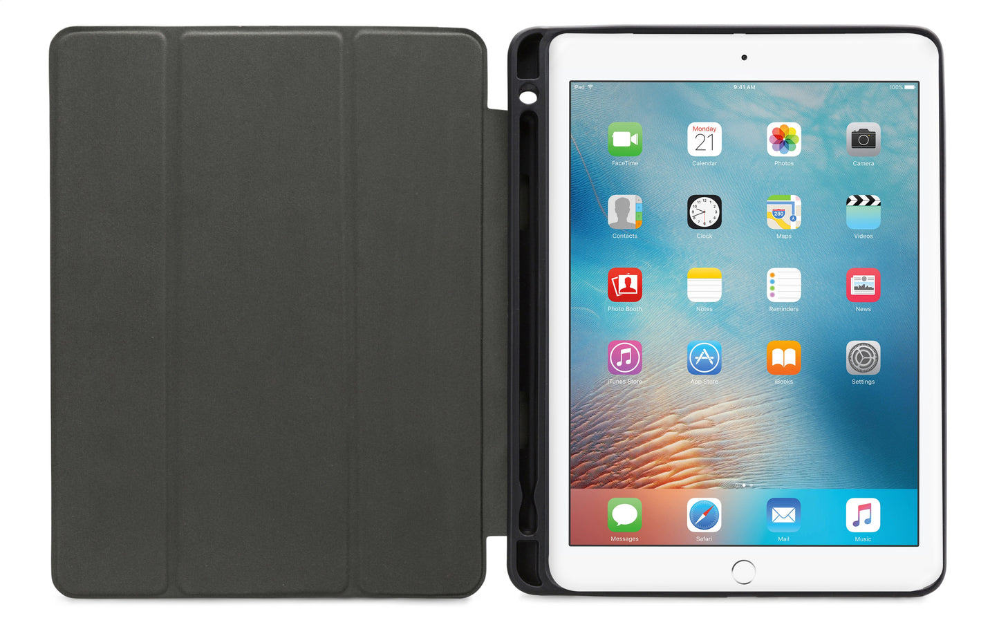 Mobilize Solid Folio Case For Apple Ipad 9.7 2017/2018/Air/Air 2/Pro 9.7 Black