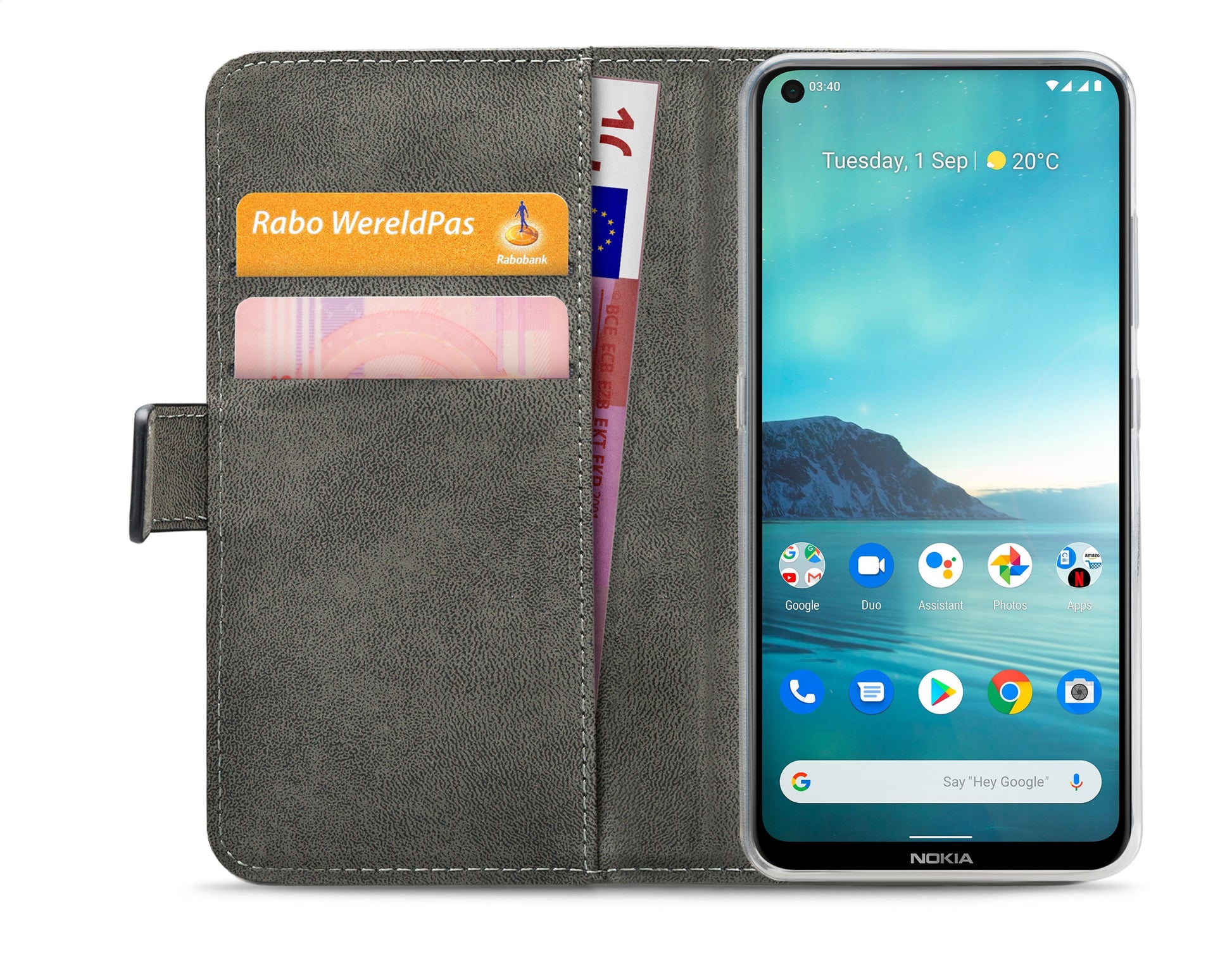Mobilize Classic Gelly Wallet Book Case Nokia 3.4 Black