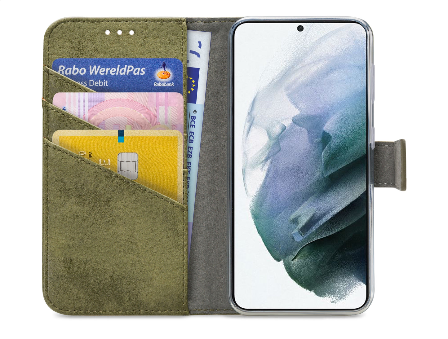 My Style Flex Wallet For Samsung Galaxy S21+ 5G Olive