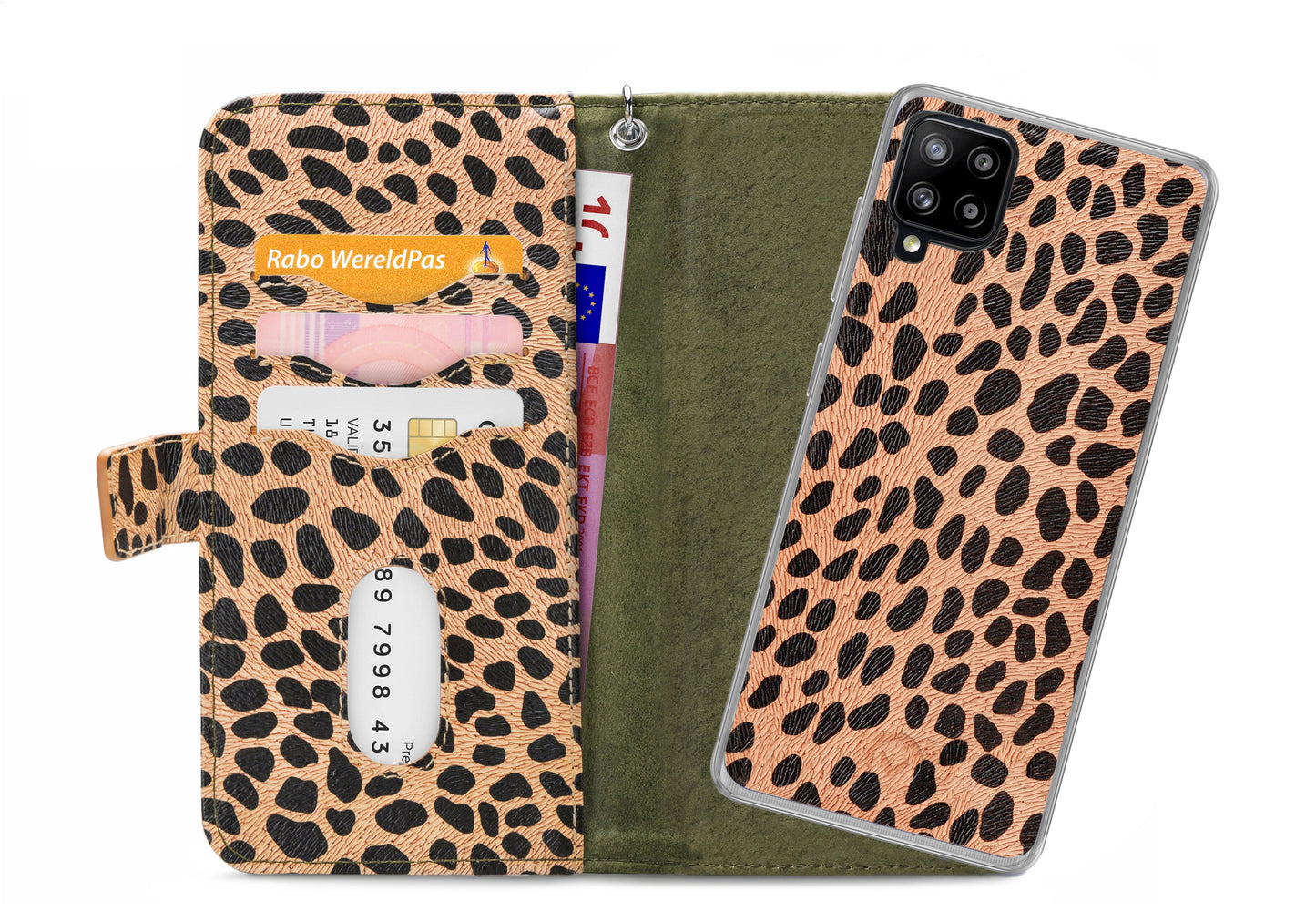 Mobilize 2In1 Magnet Zipper Case Samsung Galaxy A42/A42 5G Olive/Leopard