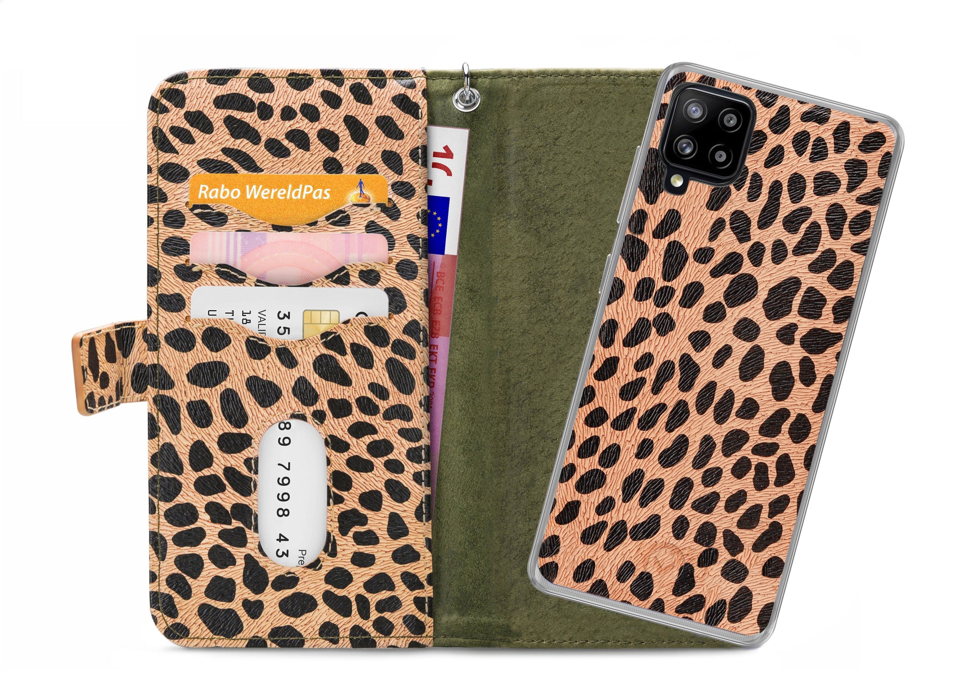 Mobilize 2In1 Magnet Zipper Case Samsung Galaxy A42/A42 5G Olive/Leopard