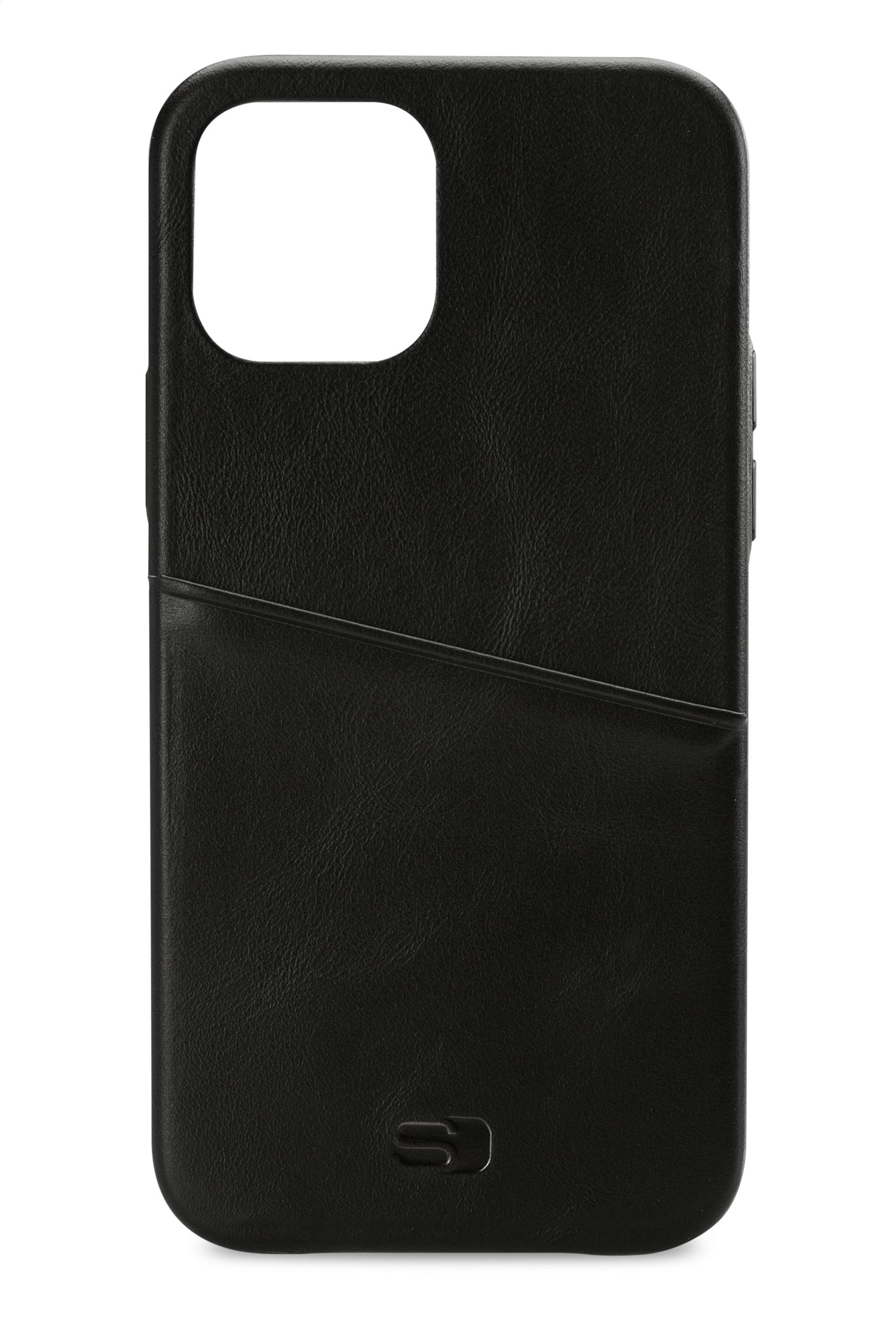 Senza Pure Leather Cover With Card Slot Apple Iphone 12 Mini Deep Black