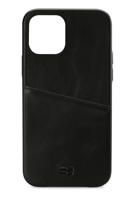 Senza Pure Leather Cover With Card Slot Apple Iphone 12 Mini Deep Black