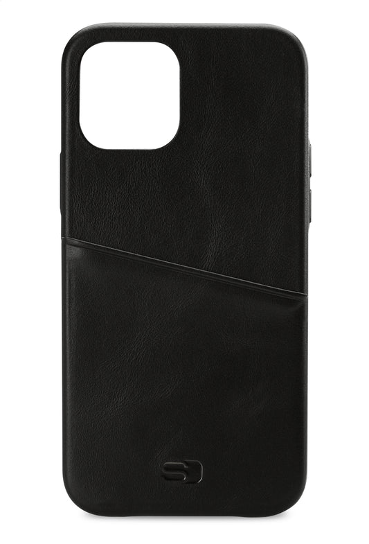 Senza Pure Leather Cover With Card Slot Apple Iphone 12/12 Pro Deep Black