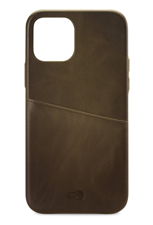 Senza Desire Leather Cover With Card Slot Apple Iphone 12/12 Pro Burned Olive