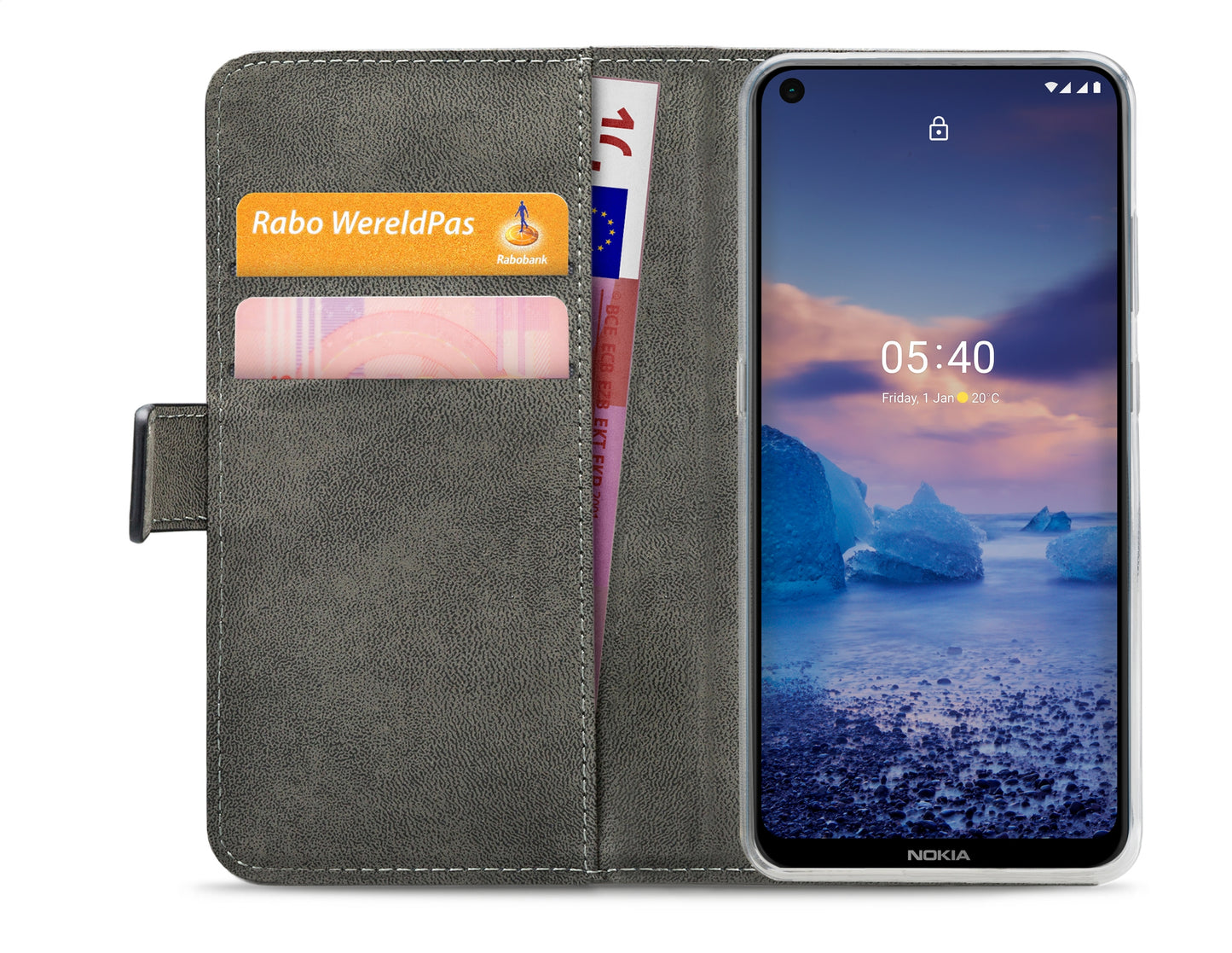 Mobilize Classic Gelly Wallet Book Case Nokia 5.4 Black
