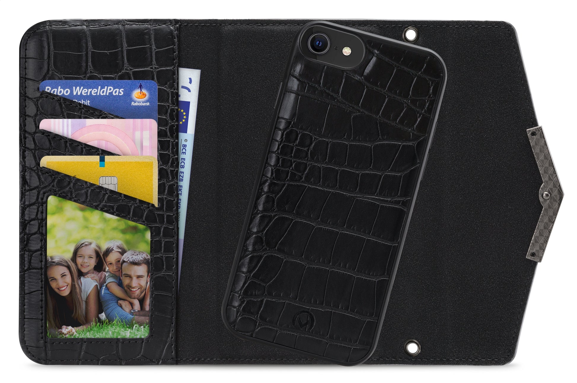 Mobilize 2In1 Elegant Magnet Clutch Apple Iphone 6/6S/7/8/Se (2020/2022) Black Croco