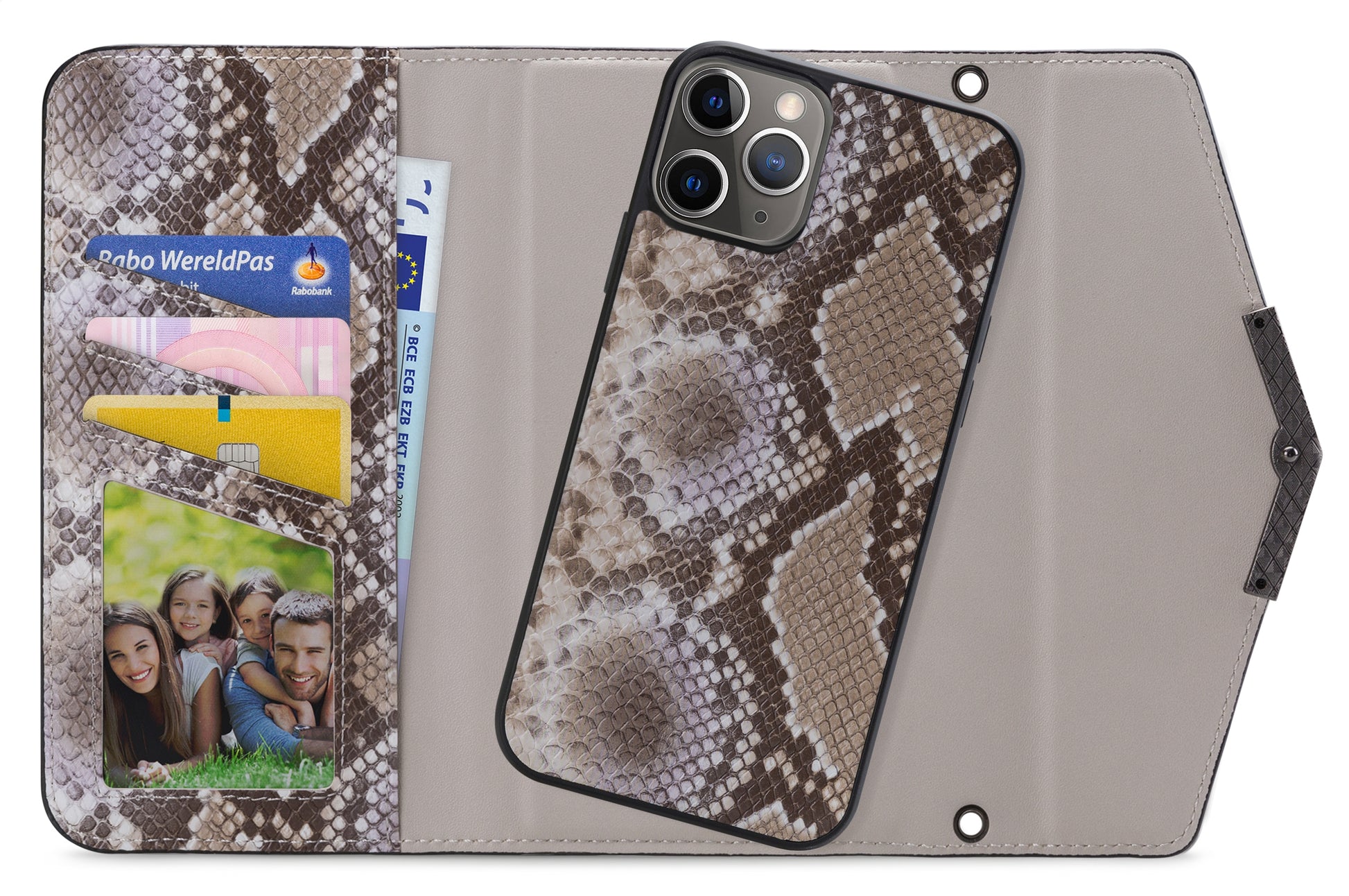 Mobilize 2In1 Elegant Magnet Clutch Apple Iphone 11 Pro Beige Snake