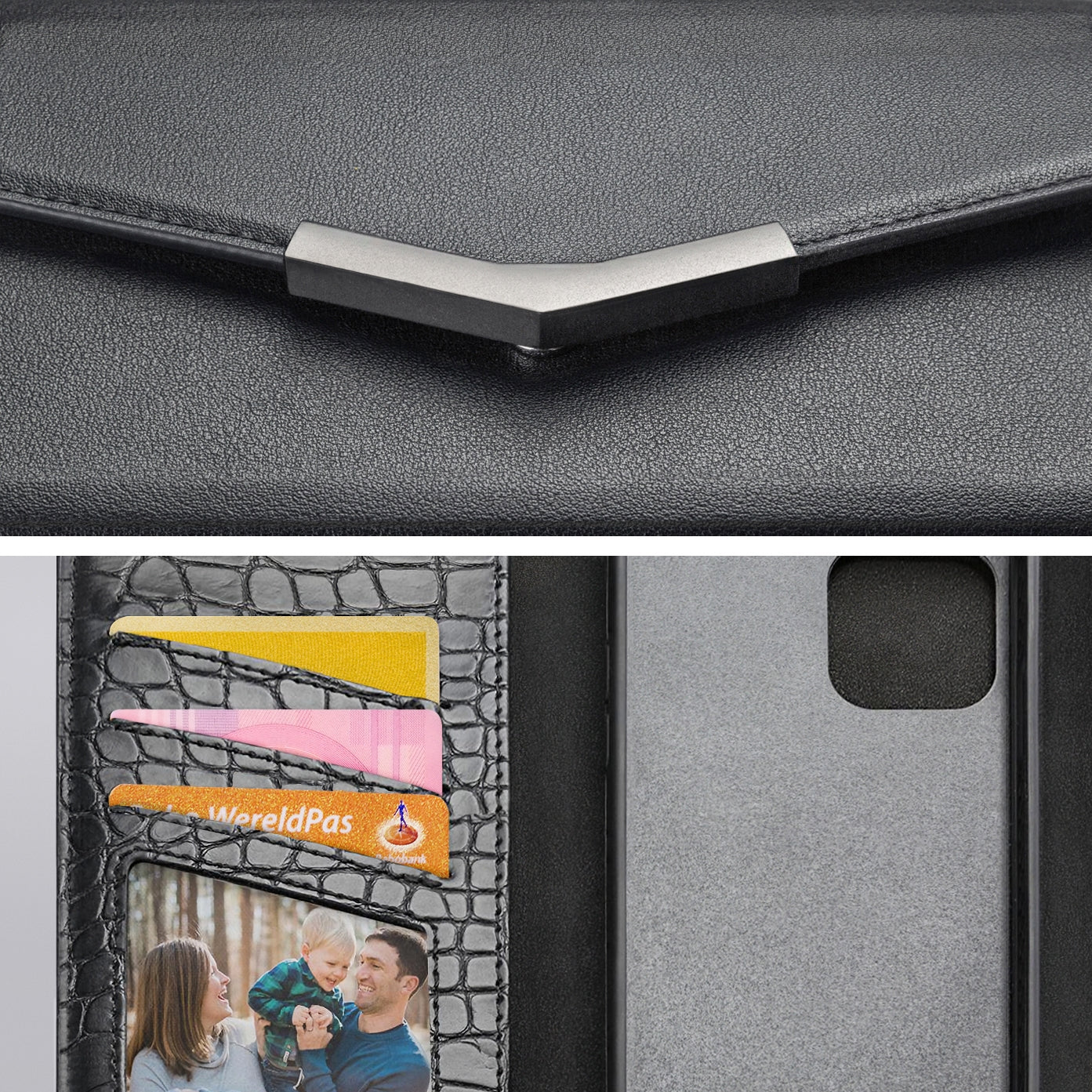 Mobilize 2In1 Elegant Magnet Clutch Apple Iphone 12/12 Pro Black Croco