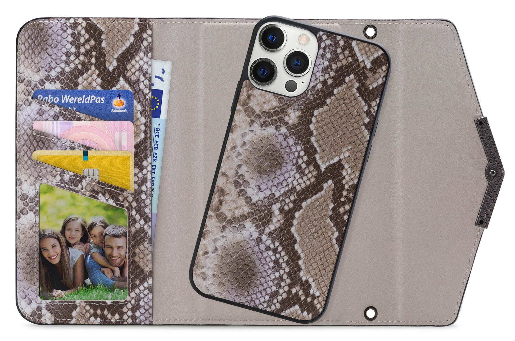 Mobilize 2In1 Elegant Magnet Clutch Apple Iphone 12 Pro Max Beige Snake