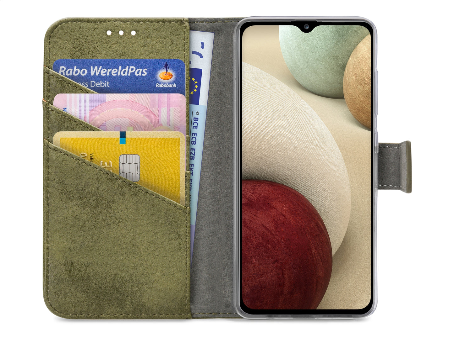 My Style Flex Wallet For Samsung Galaxy A12/M12 Olive