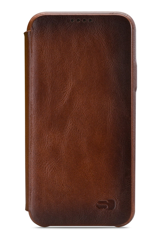 Senza Desire Skinny Leather Booklet Apple Iphone 6/6S Burned Cognac