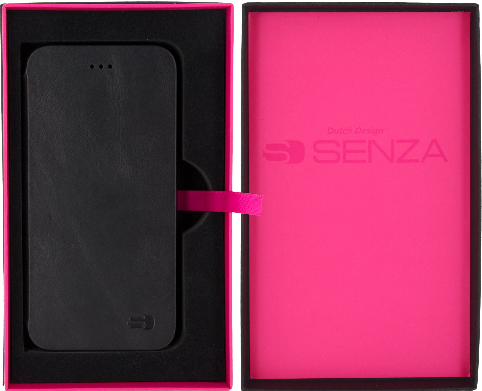 Senza Pure Skinny Leather Booklet Apple Iphone 6/6S Deep Black