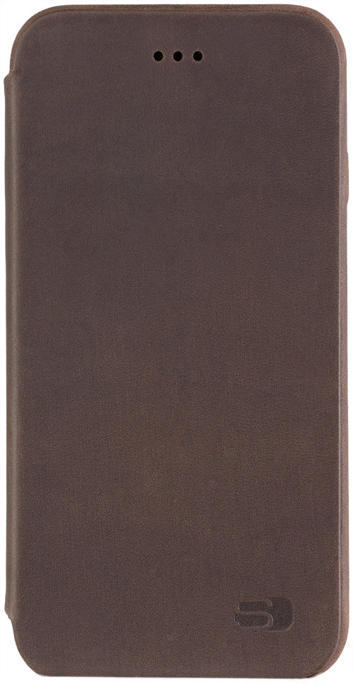 Senza Raw Skinny Leather Booklet Apple Iphone 6/6S Chestnut Brown