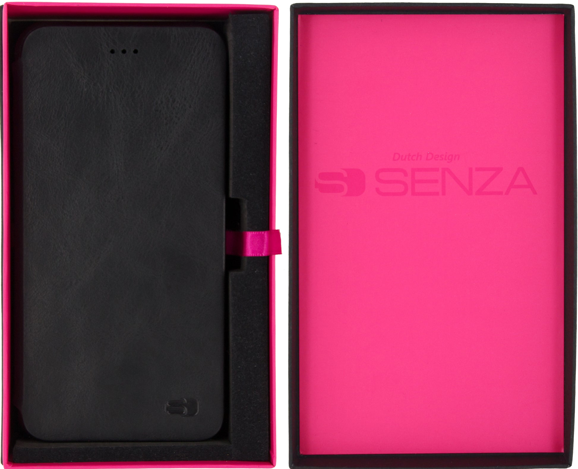 Senza Pure Skinny Leather Booklet Apple Iphone 7 Plus/8 Plus Deep Black