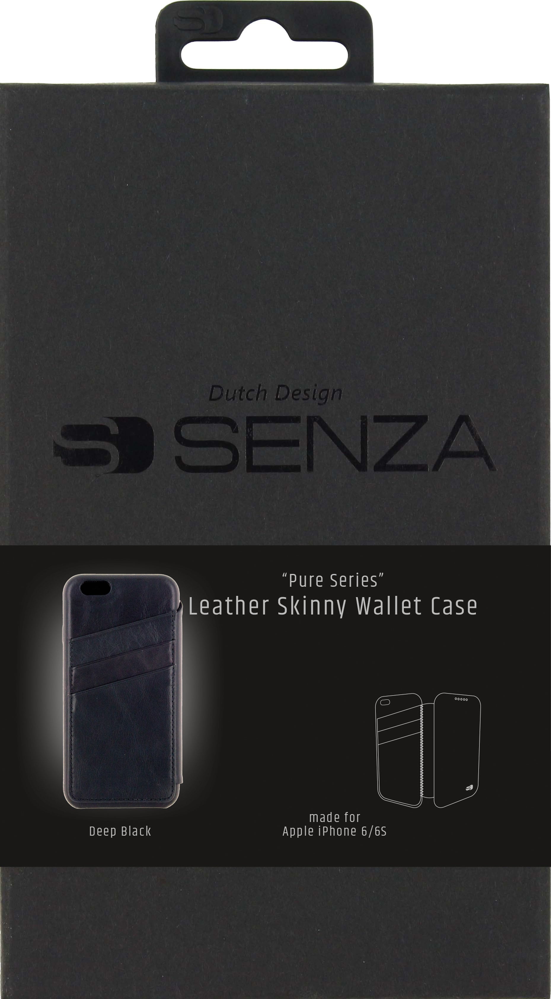 Senza Pure Skinny Leather Wallet Apple Iphone 6/6S Deep Black