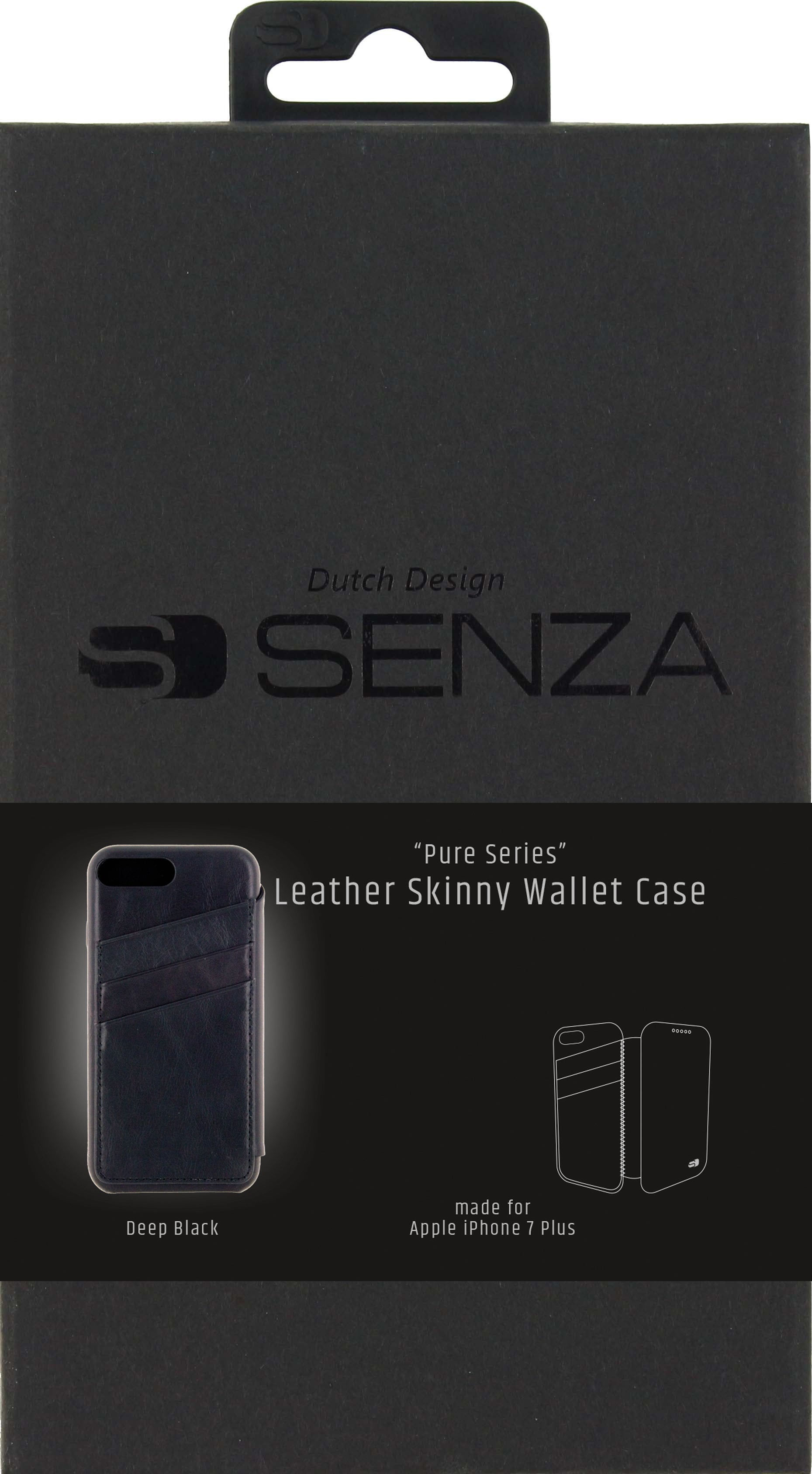 Senza Pure Skinny Leather Wallet Apple Iphone 7 Plus/8 Plus Deep Black