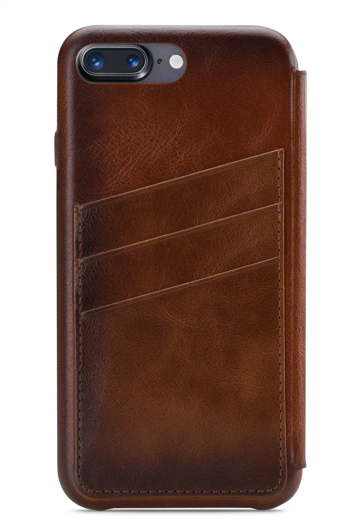 Senza Desire Skinny Leather Wallet Apple Iphone 7 Plus/8 Plus Burned Cognac
