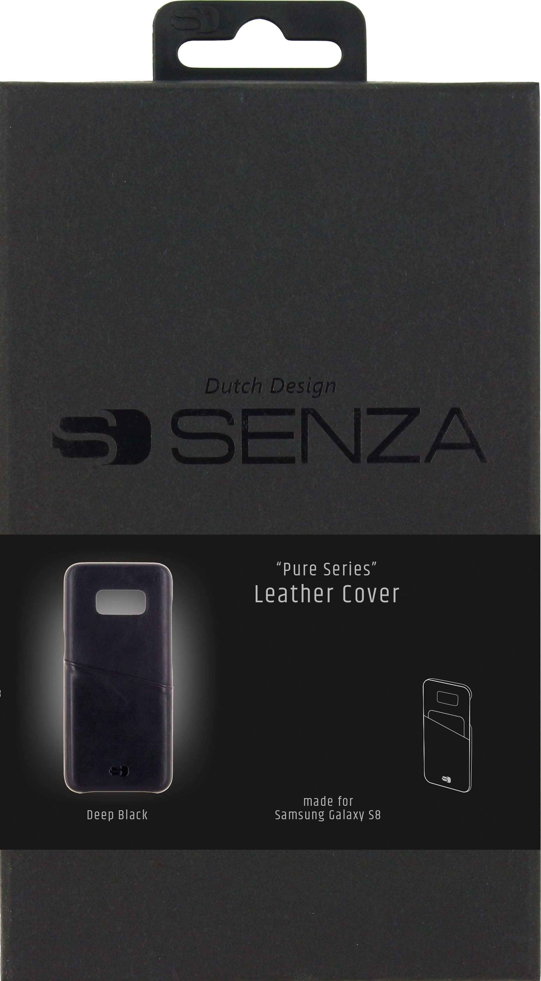 Senza Pure Leather Cover With Card Slot Samsung Galaxy S8 Deep Black