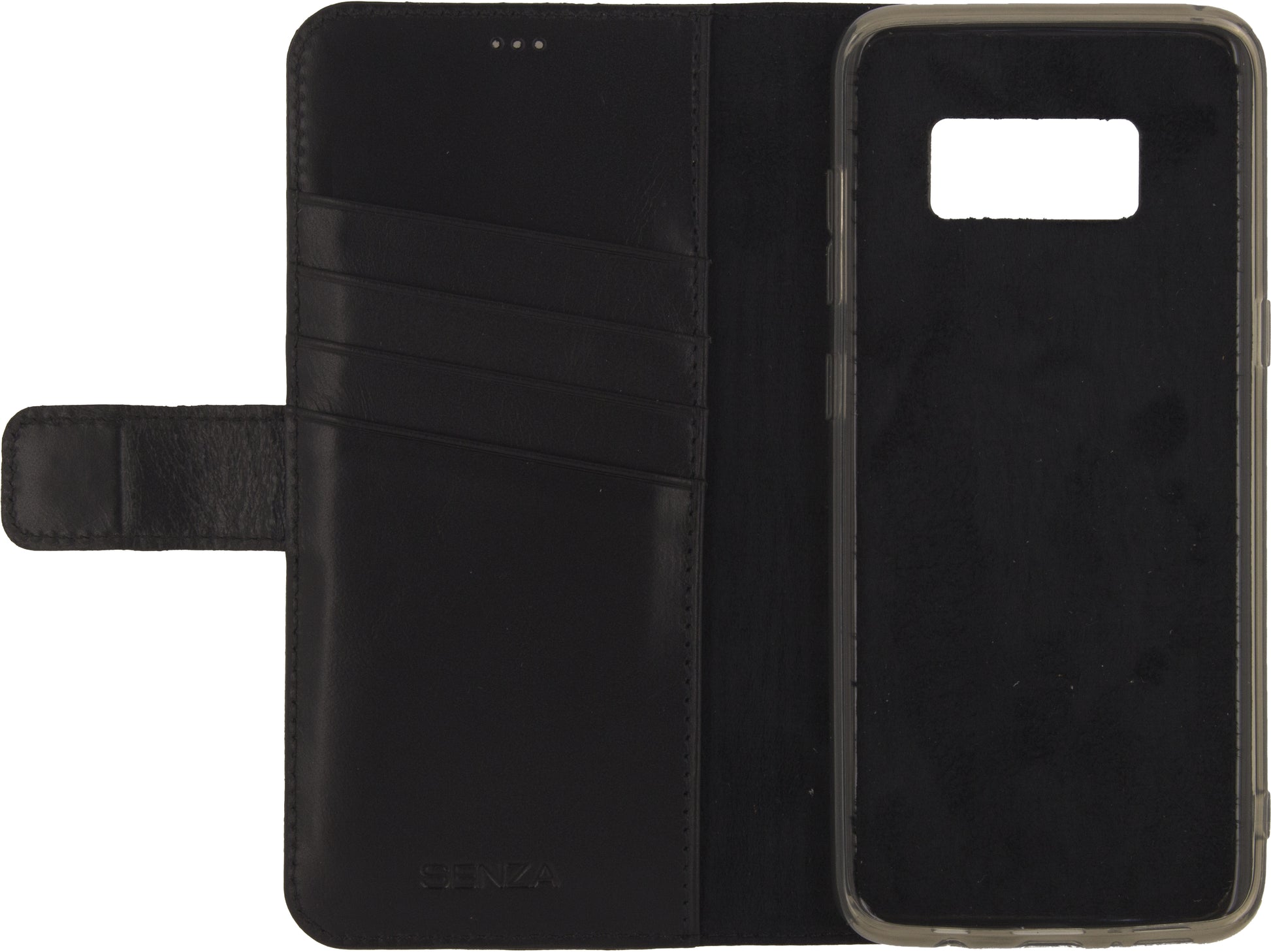 Senza Pure Leather Wallet Samsung Galaxy S8+ Deep Black