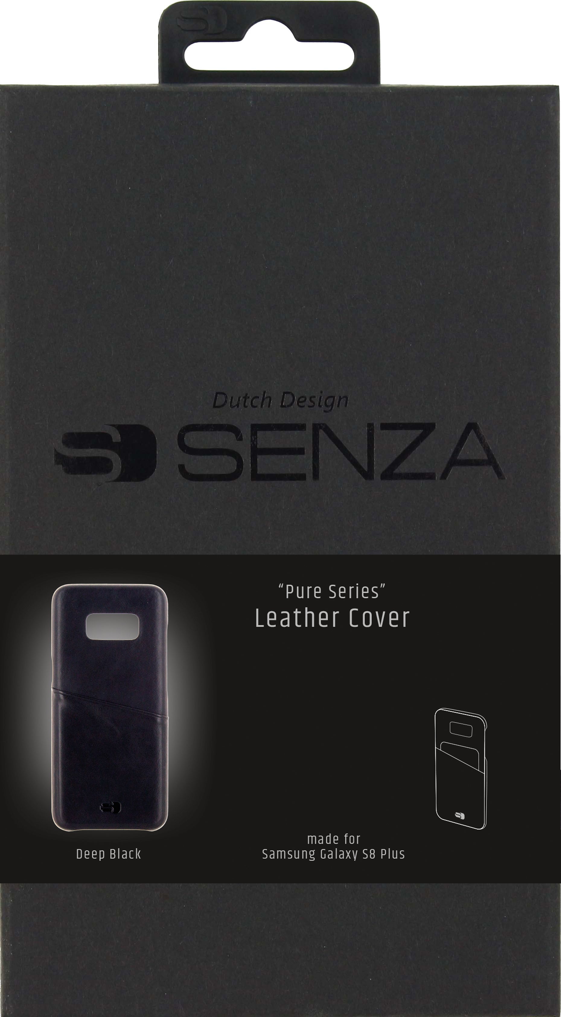 Senza Pure Leather Cover With Card Slot Samsung Galaxy S8+ Deep Black