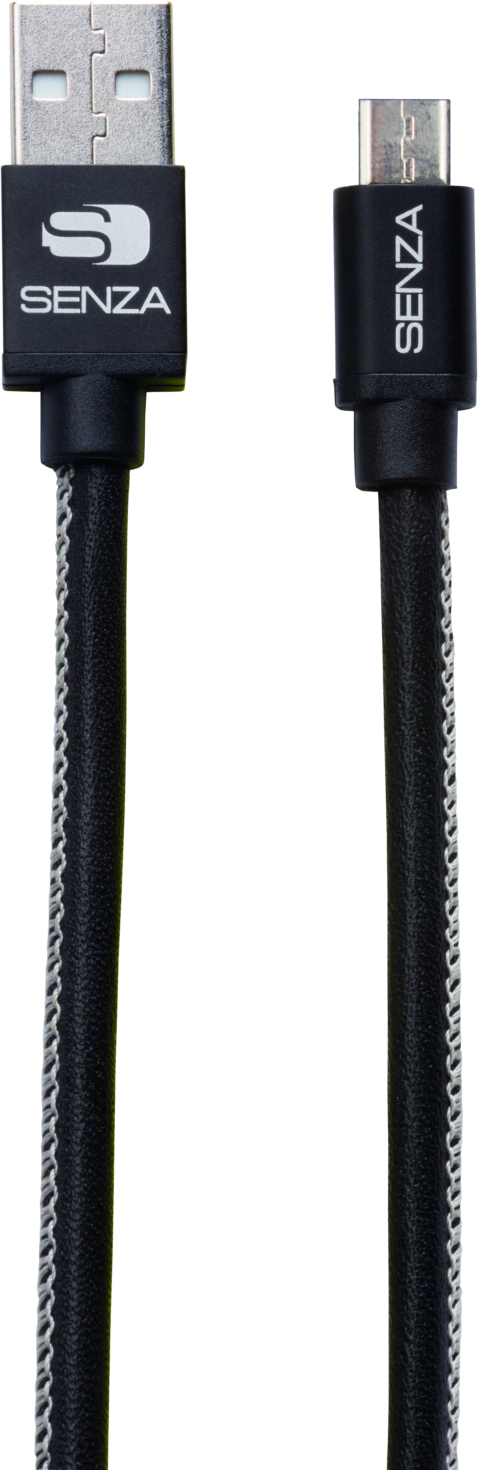 Senza Premium Leather Charge/Sync Cable Micro Usb 1.5M. 12W Black