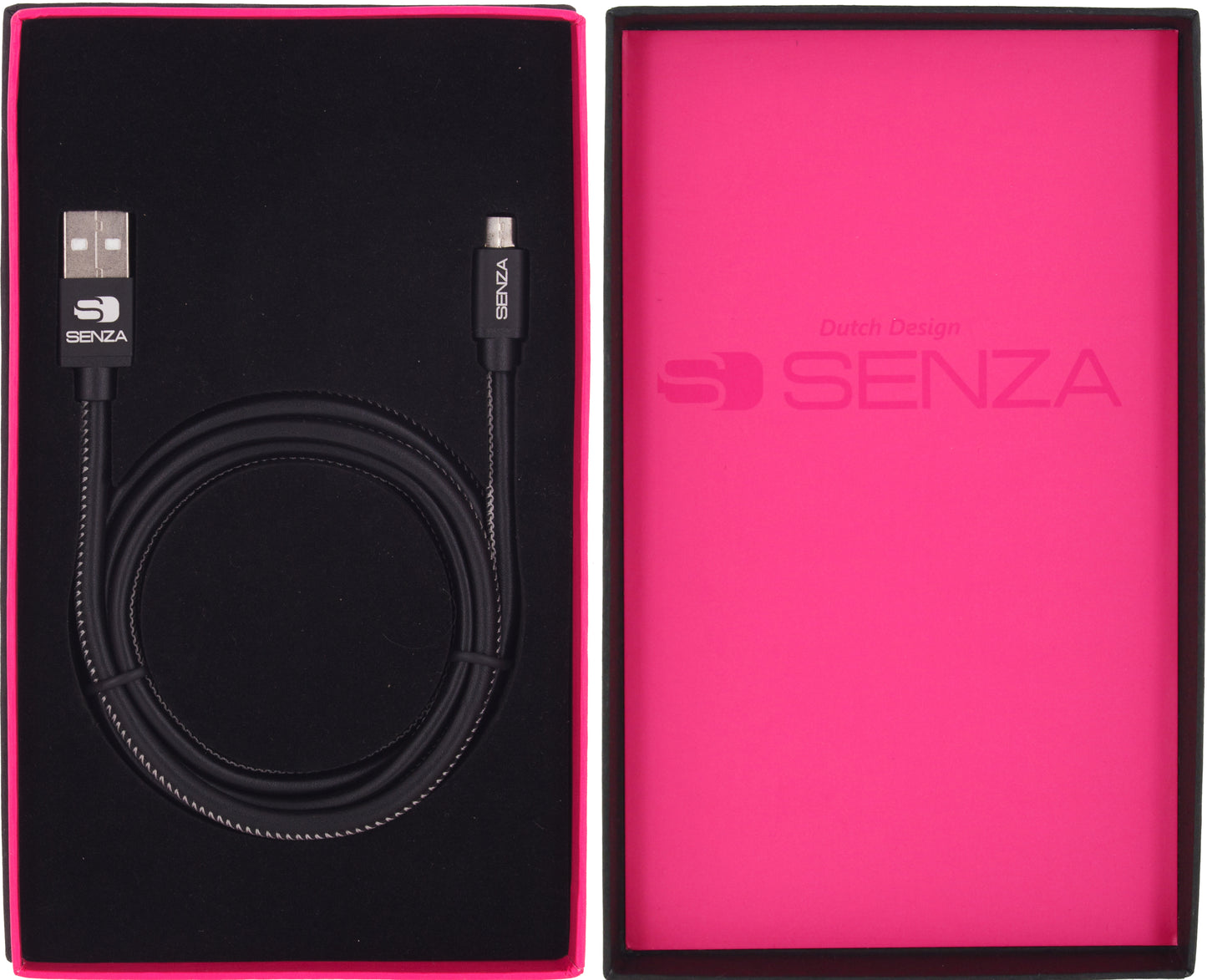 Senza Premium Leather Charge/Sync Cable Micro Usb 1.5M. 12W Black