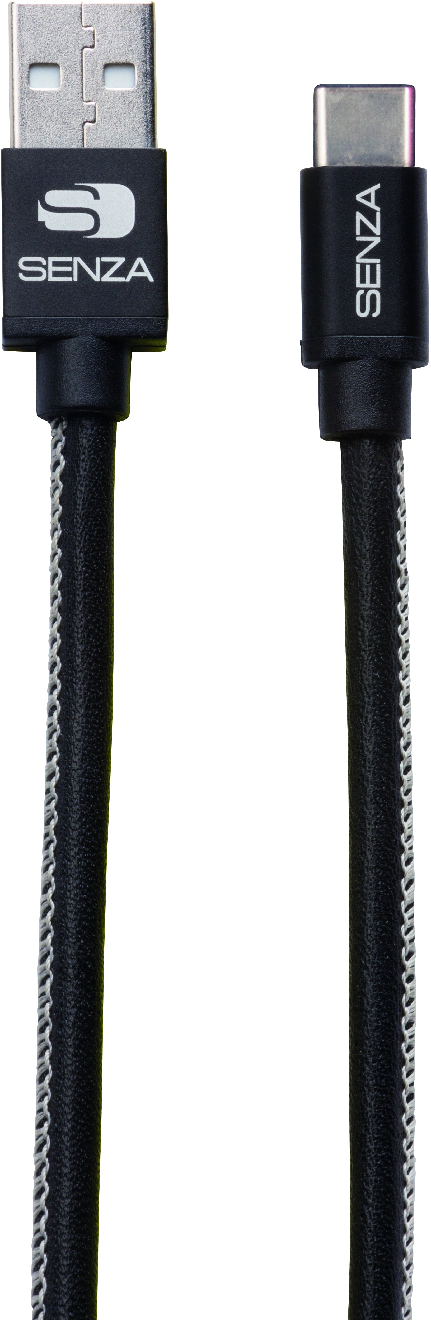 Senza Premium Leather Charge/Sync Cable Usb-C 1.5M. 15W Black