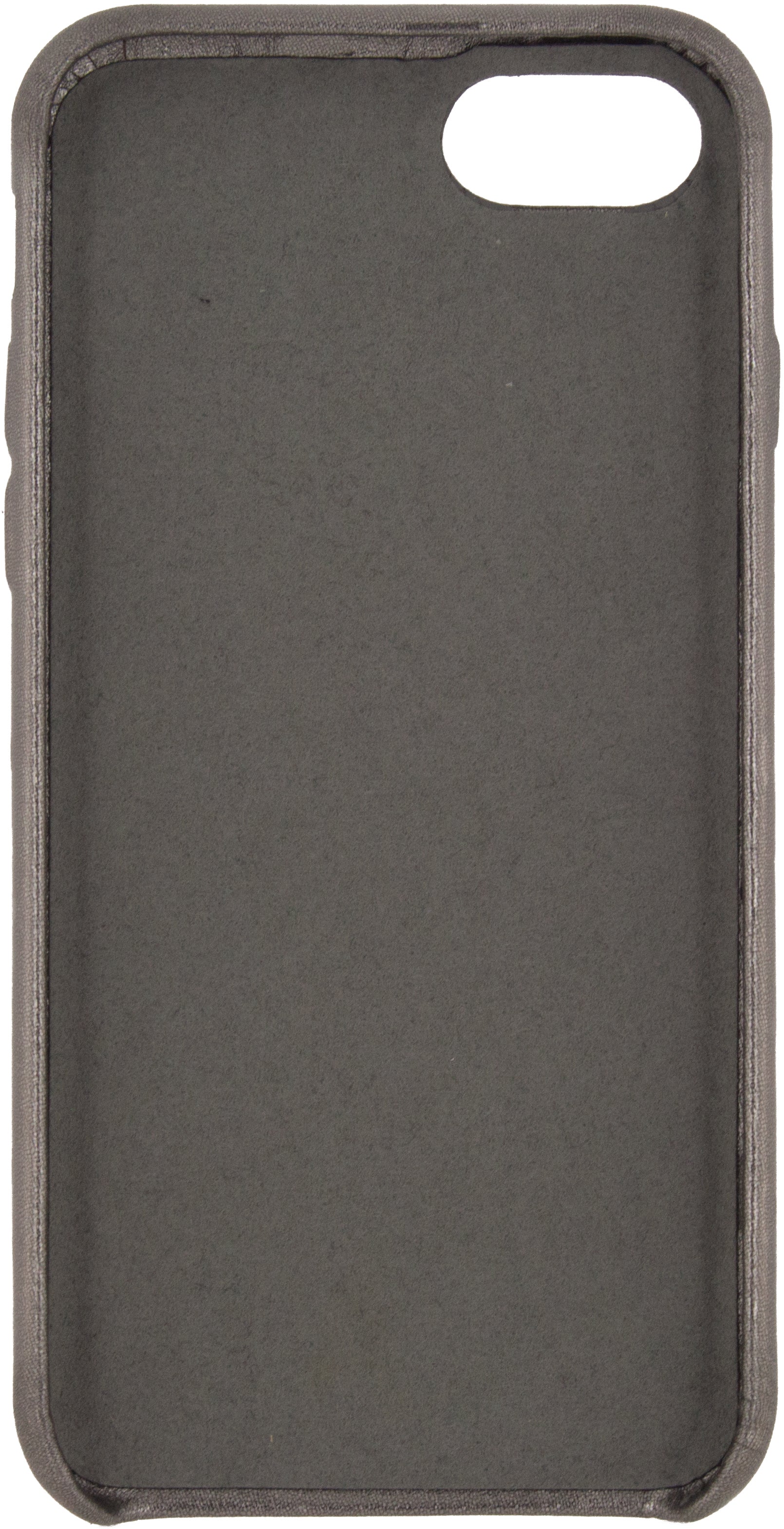 Senza Glam Leather Cover With Card Slot Apple Iphone 7/8/Se (2020/2022) Metallic Grey