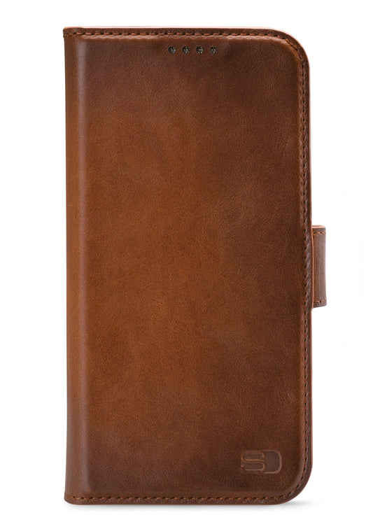 Senza Desire Leather Wallet Samsung Galaxy S8+ Burned Cognac