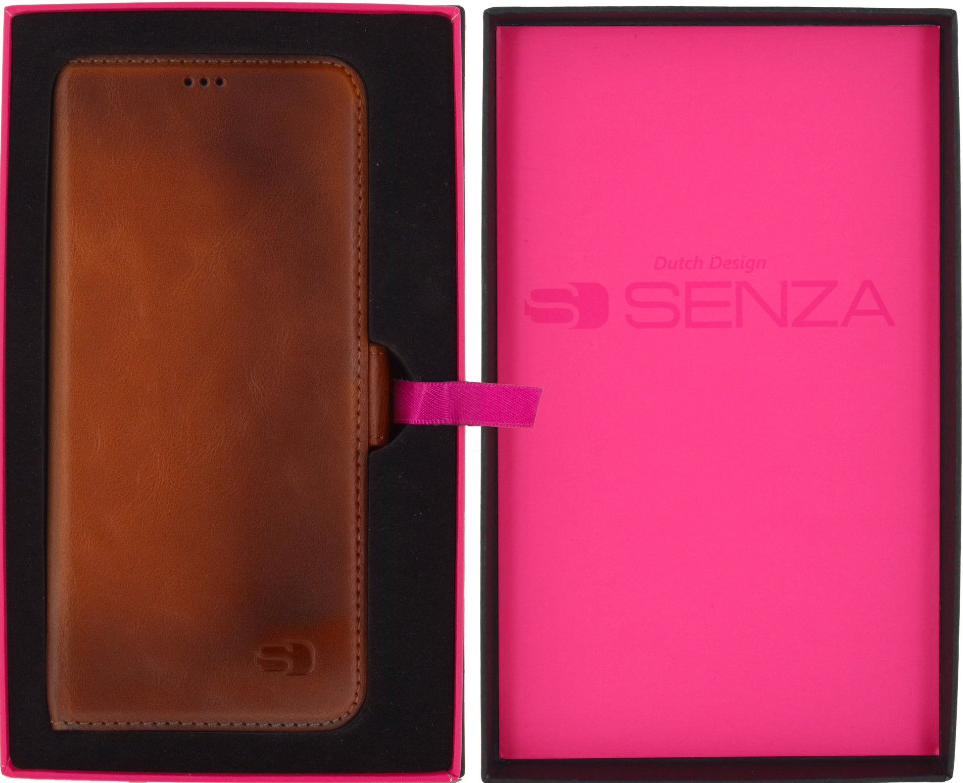 Senza Desire Leather Wallet Samsung Galaxy S8+ Burned Cognac