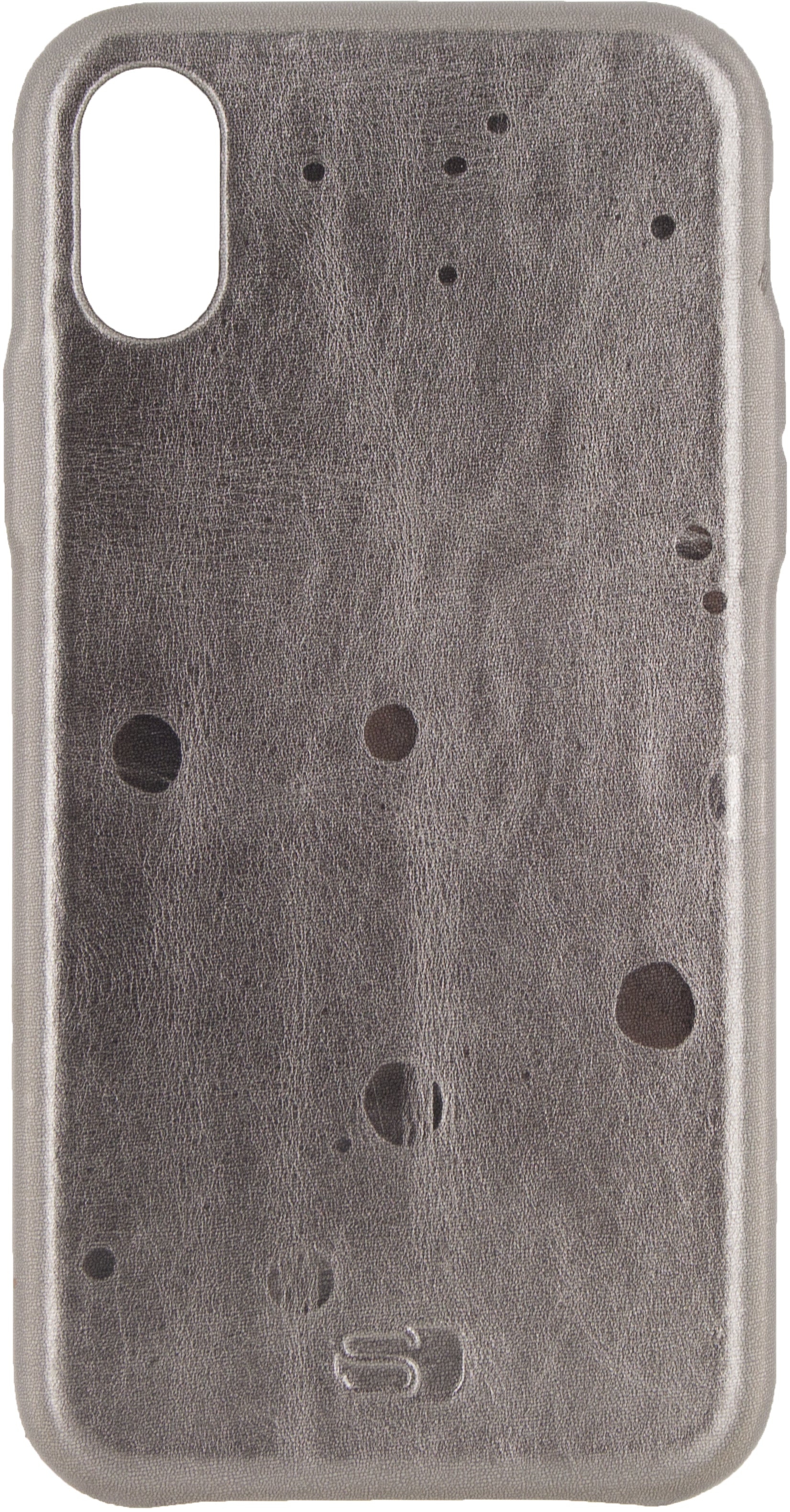 Senza Glam Leather Cover Apple Iphone X/Xs Metallic Grey