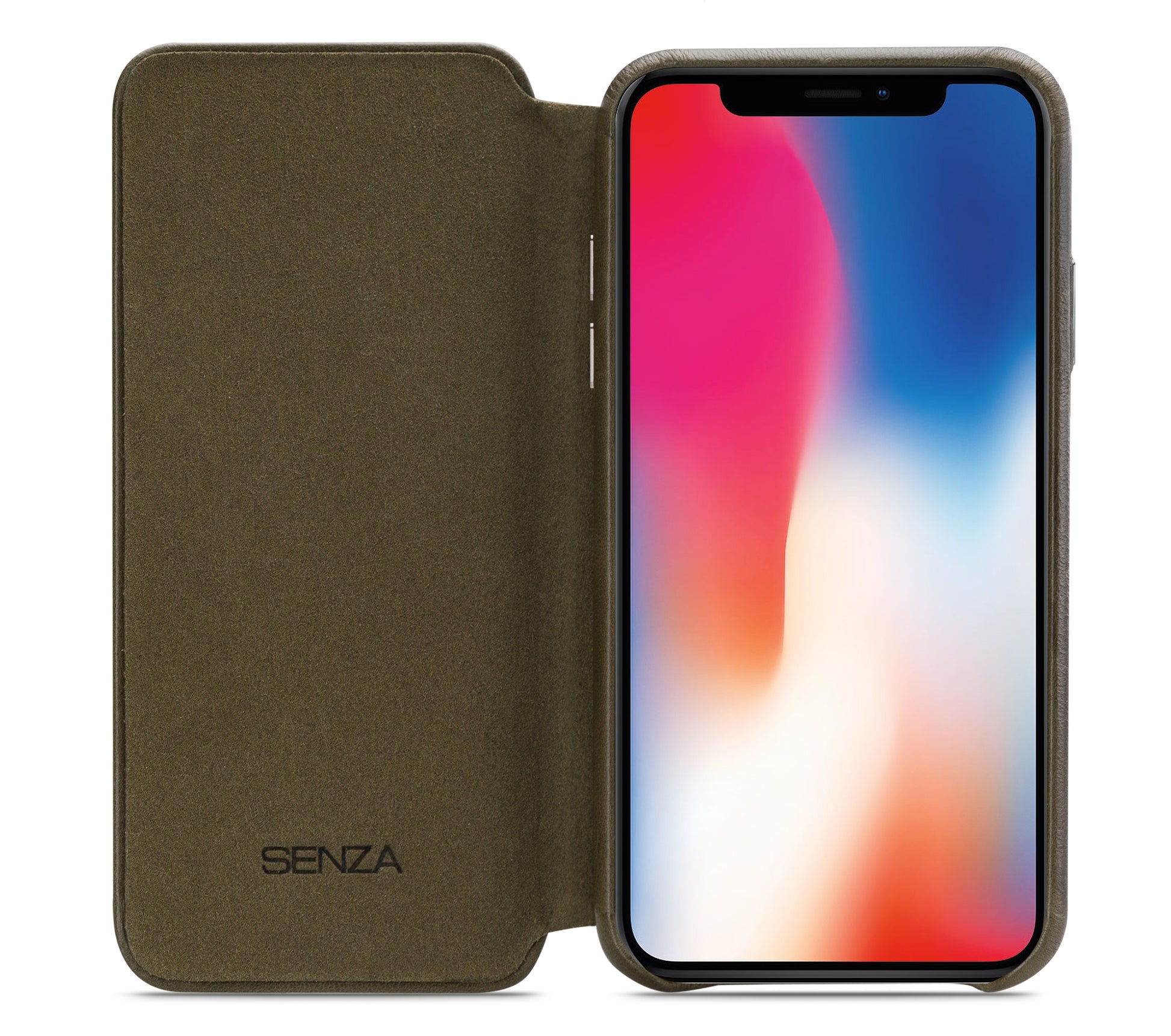 Senza Desire Skinny Leather Wallet Apple Iphone X/Xs Burned Olive