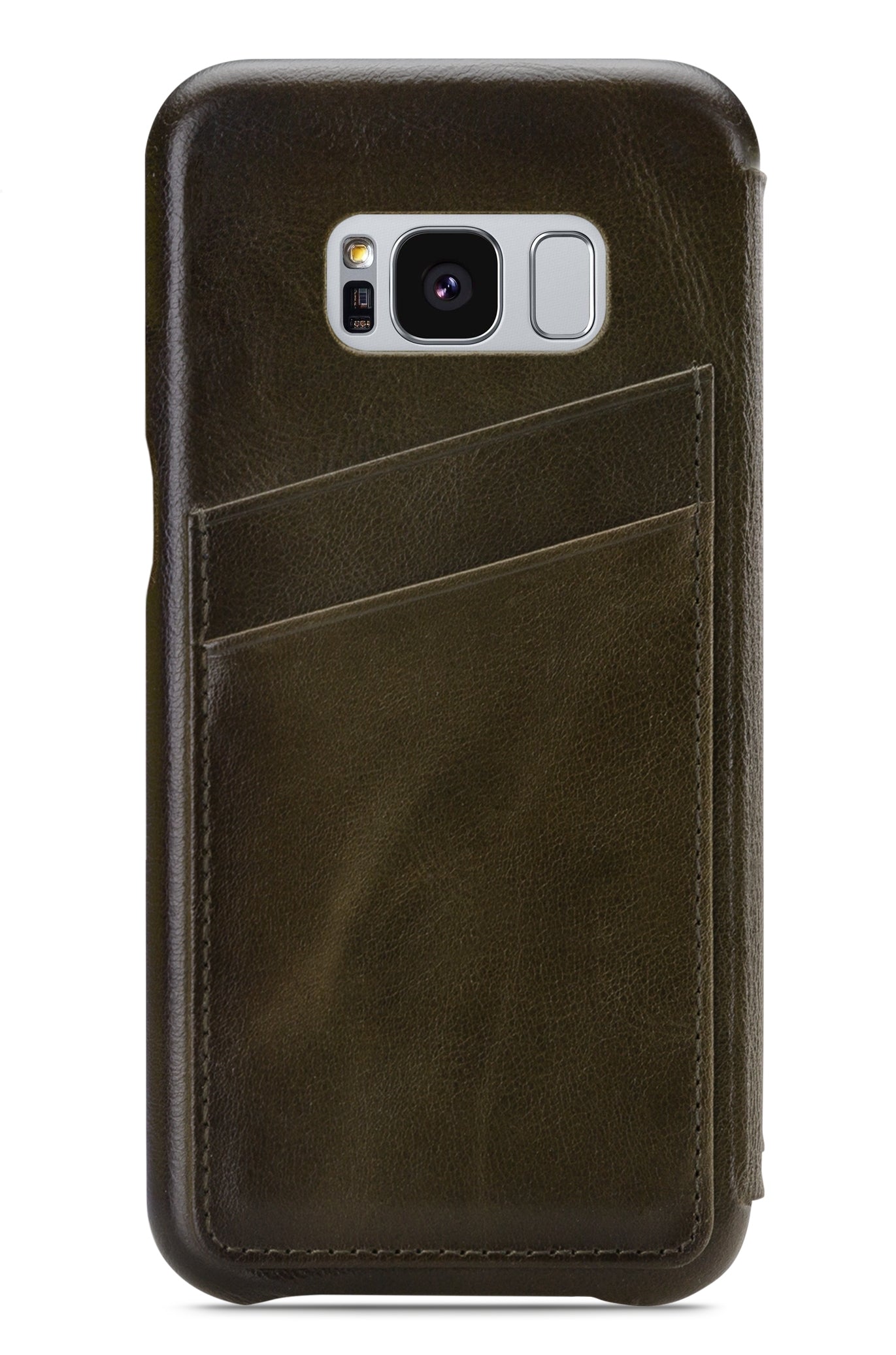 Senza Desire Skinny Leather Wallet Samsung Galaxy S8 Burned Olive