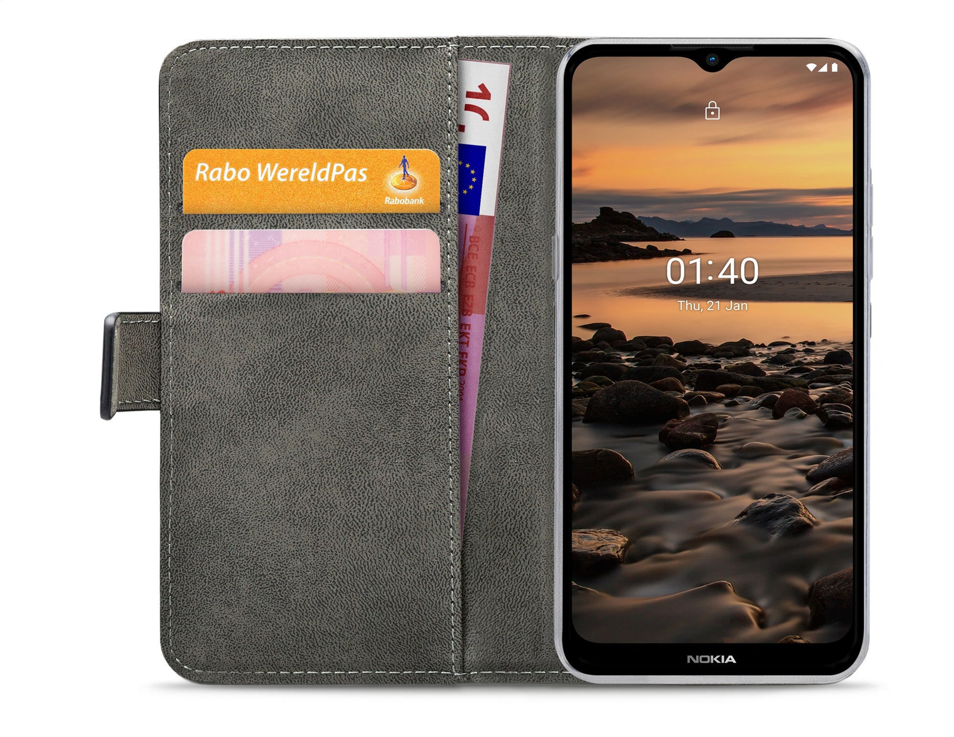 Mobilize Classic Gelly Wallet Book Case Nokia 1.4 Black