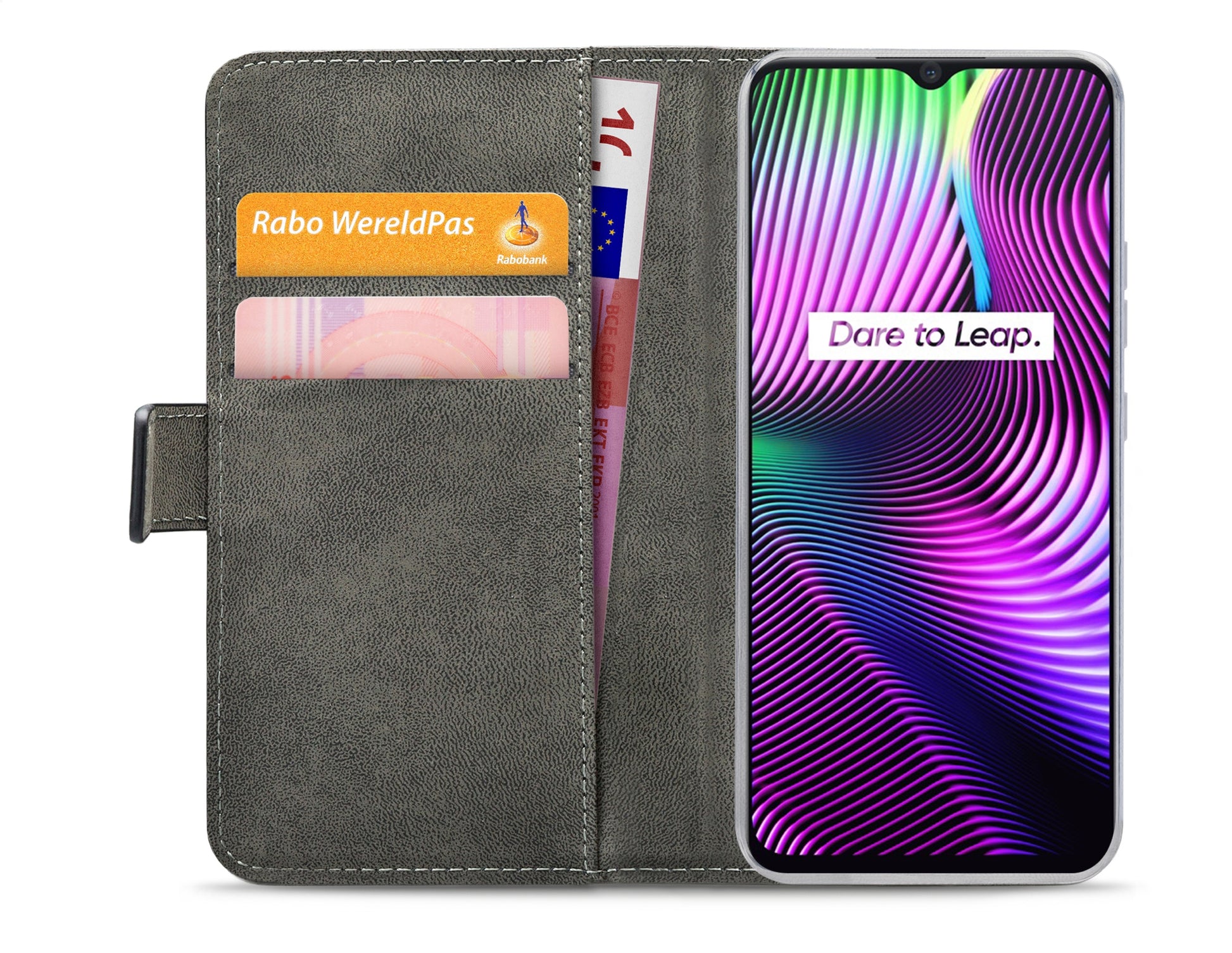 Mobilize Classic Gelly Wallet Book Case Realme 7I/C12/C15 Black