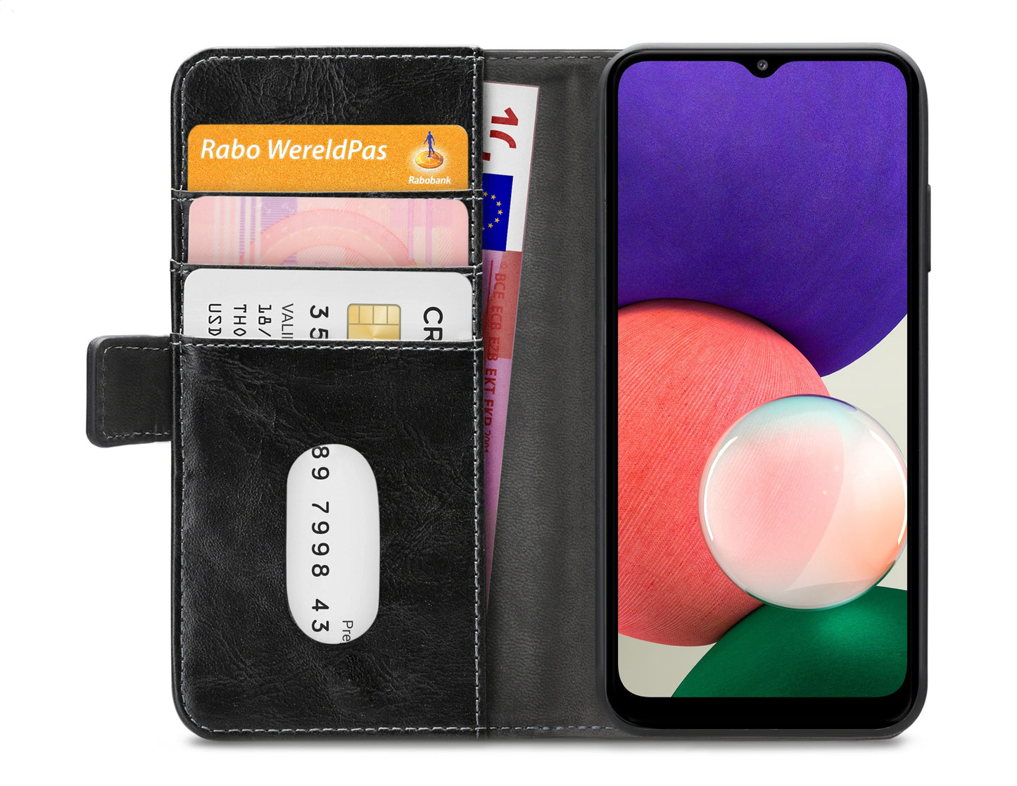 Mobilize Elite Gelly Wallet Book Case Samsung Galaxy A22 5G Black