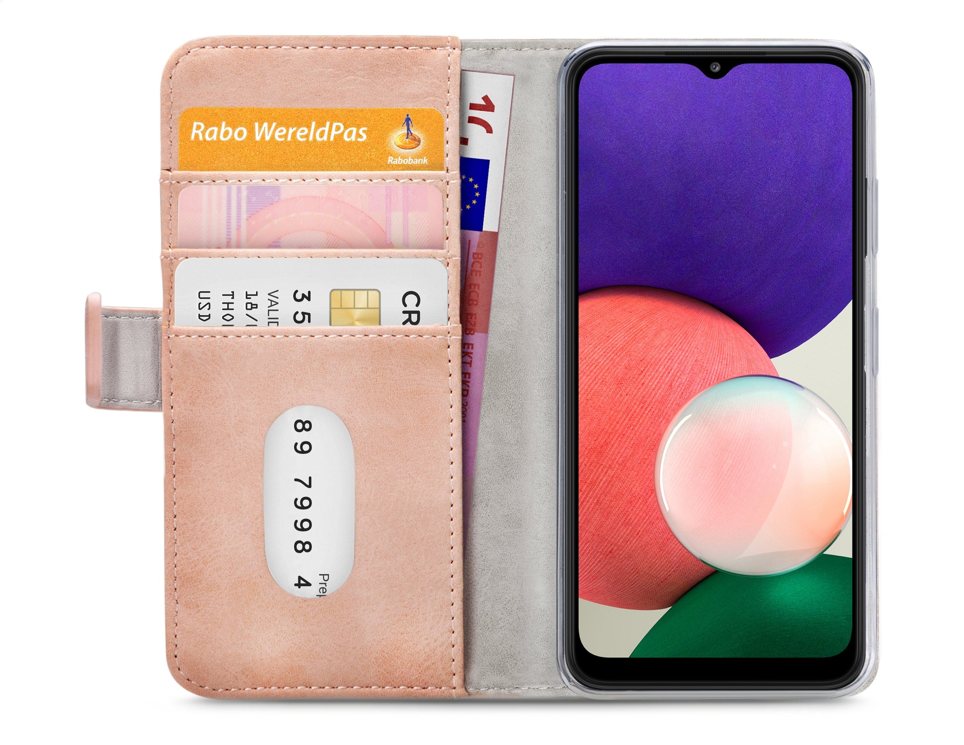 Mobilize Elite Gelly Wallet Book Case Samsung Galaxy A22 5G Soft Pink